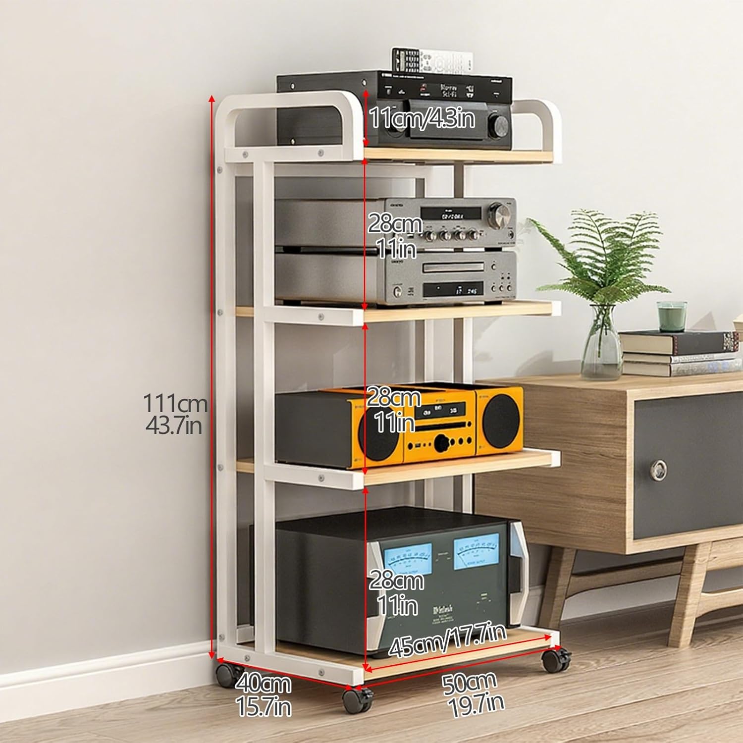 THNSAWX AV Media Stand with Wheels