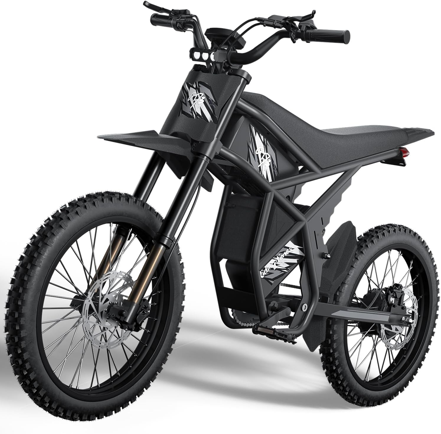 GT73 Electric Dirt Bike for Adults 2000W Electric Bike with 1747Wh(48V 18.2AH*2) Removable Batteries 37MPH/85Mile Range 25