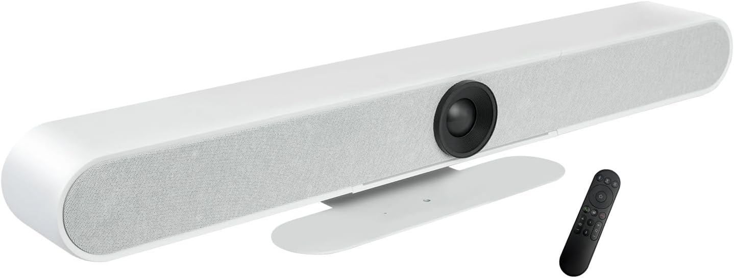 4K USB Video Conference System, 120°Wide Angle Camera, 6x Noise-reducing Mics, 2x 10W Hi-fi Speaker for Small & Medium Conference Rooms, Auto Framing & Tracking for PC Meetings, Microsoft Teams & Zoom