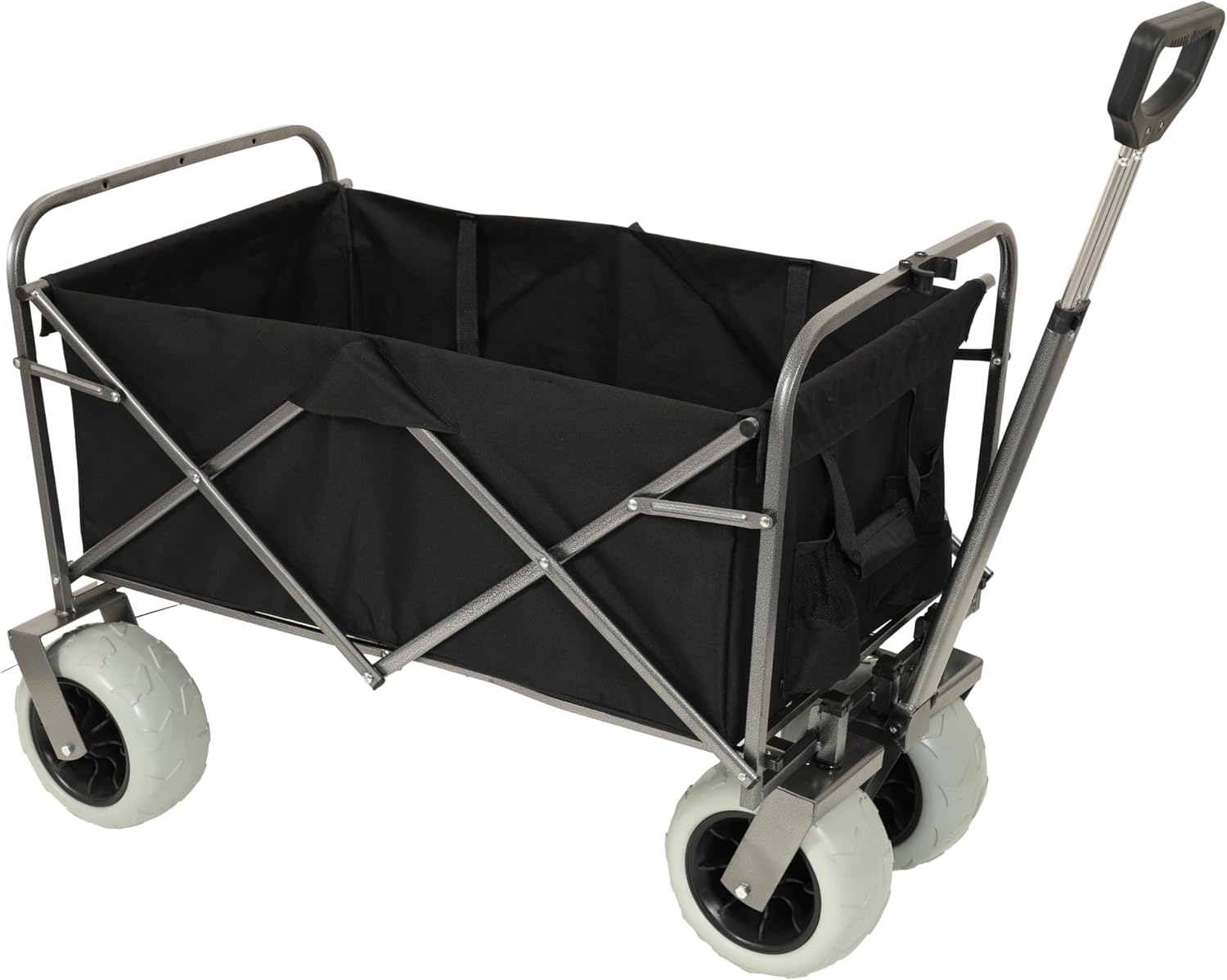 Heavy Duty Beach Wagon with Cooler Bag, 500lb Capacity All-Terrain Utility Cart with 9