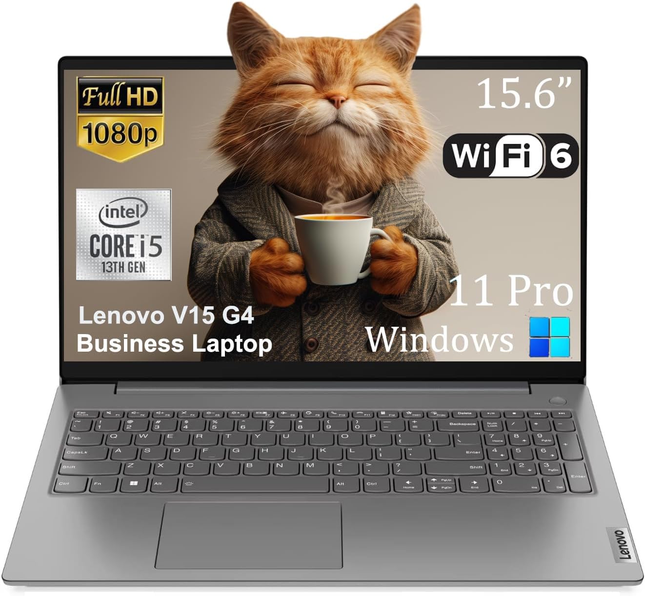 Lenovo V15 G4 Business Laptop, 15.6″ FHD Anti-Glare Display, Intel 8-Core i5-13420H (Beat i7-1355U), WiFi6, Bluetooth5.2, RJ-45, with 5ave 6-in-1 Accessory Kit (Windows 11 Pro, 40GB RAM | 1TB SSD)