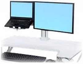 Ergotron – WorkFit Monitor and Laptop Kit – for Monitors Up to 24 inches, 6 to 16 lbs – Add-on for WorkFit-T, WorkFit-TL, WorkFit-TX and WorkFit Corner – White
