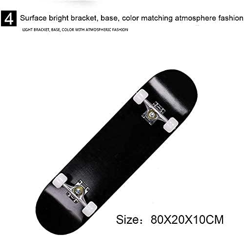 Skate Board in Maple Wood Skull Skateboard Complete 31x7.8 Inch Trick Cruiser Skate Boards Beginners Longboard with Maple Deck Adult