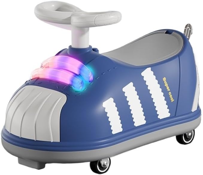 Ride On Push Car for Kids Indoor Outdoor Riding Toys for Kids with Under-seat Storage Light Music(Blue)