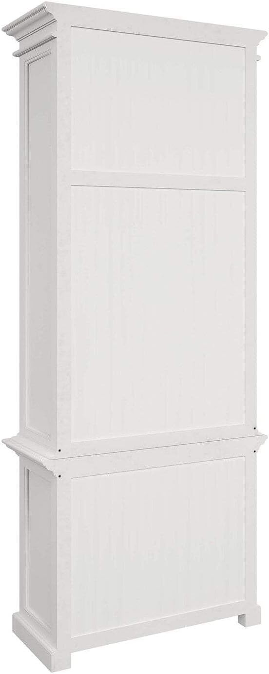 NovaSolo Halifax Slim Hutch Bookcase - White