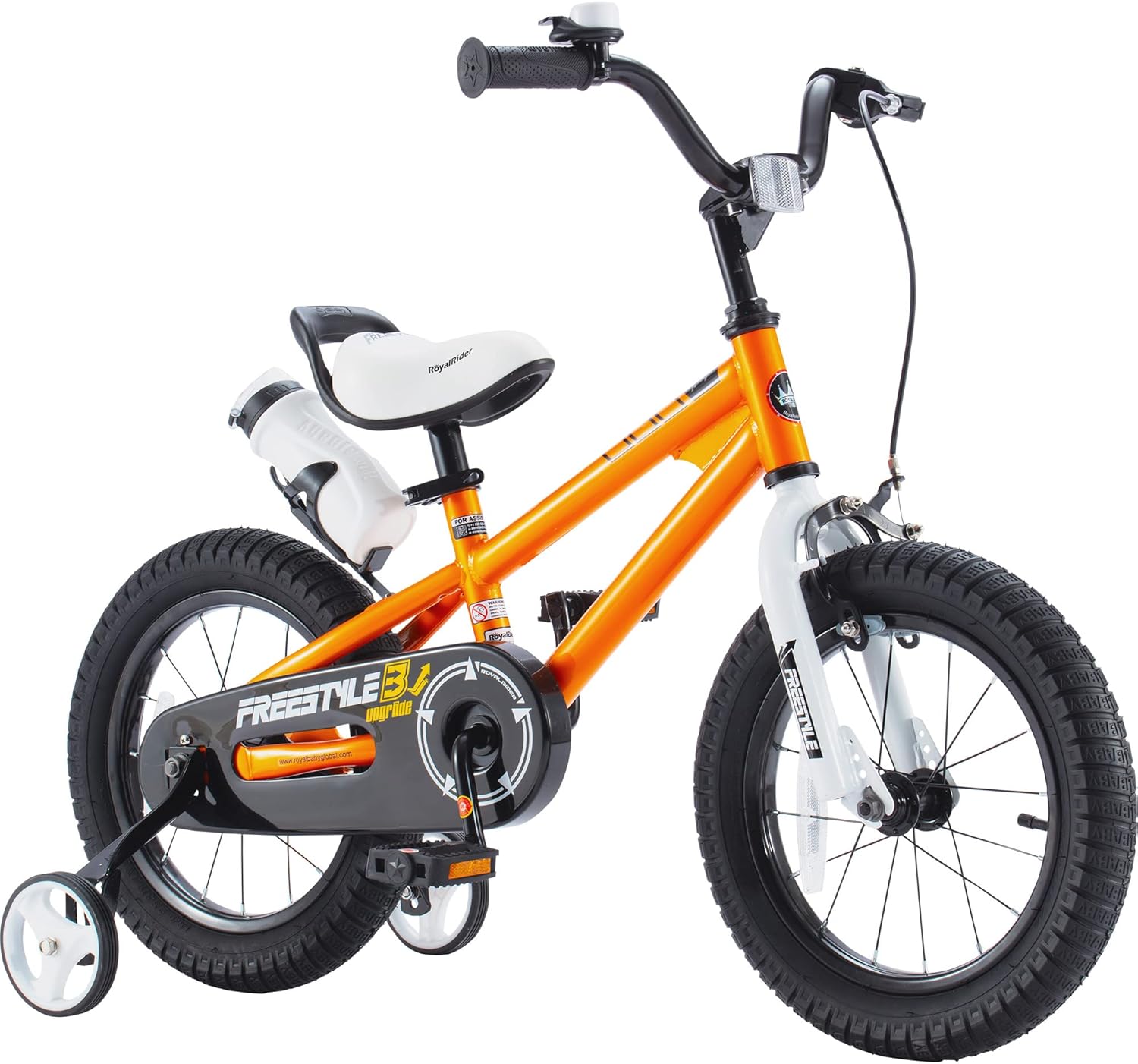 Royalbaby Freestyle Kids Bike Boys Girls with Training Wheels & Hand Brakes BMX Bicycle for Ages 4-10 Years, Multiple Colors