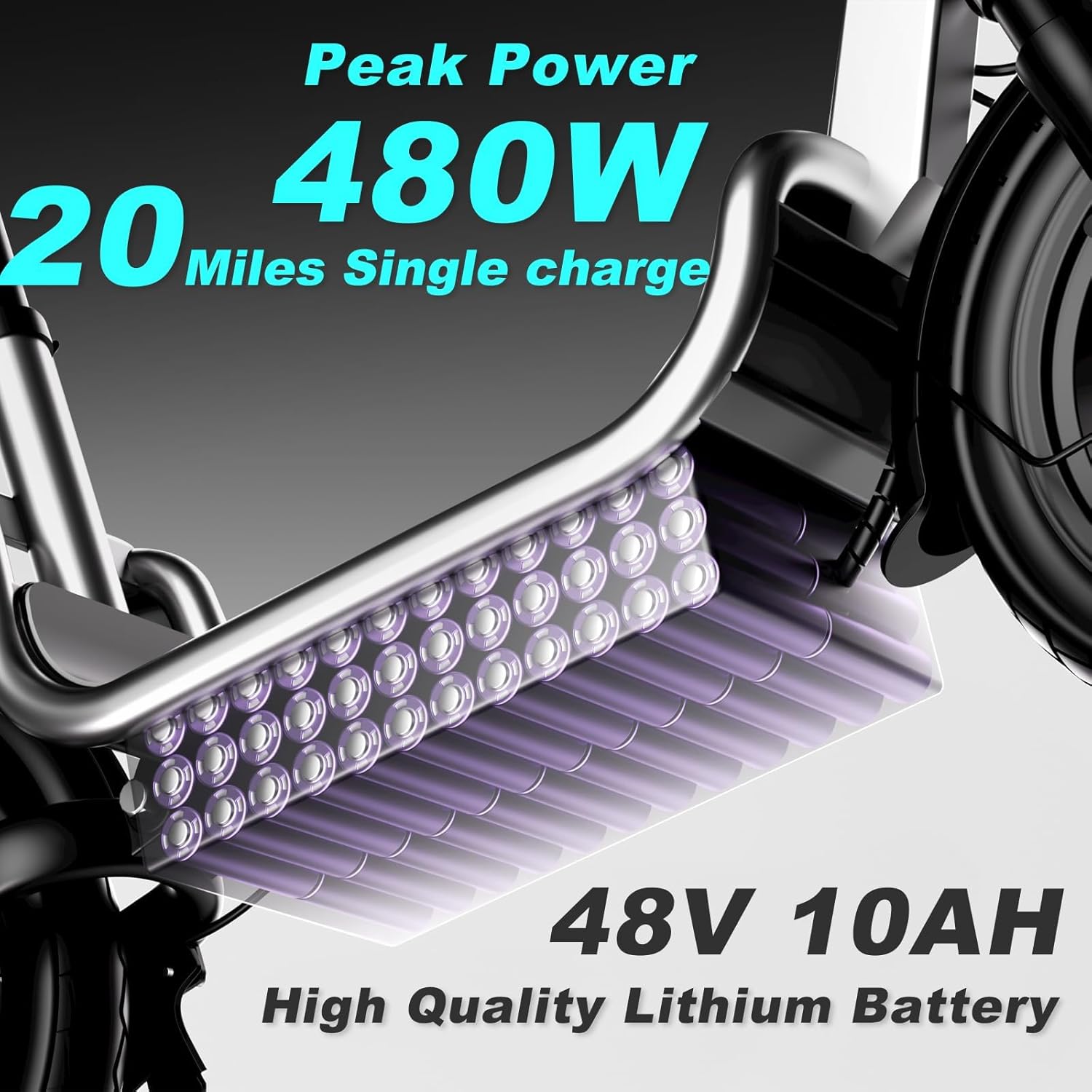 Heavy Duty Electric Scooter with Seat for Adults – 500 lbs Capacity Commuter E Scooters, 20MPH, 480W Motor, 30-Mile Range, Dual Suspension, Foldable Powered Mobility Scooter with 14