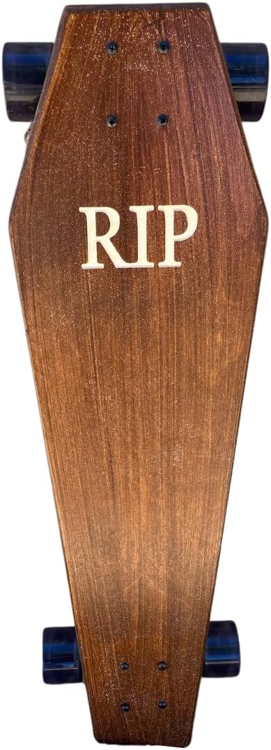 Coffin Death Tarot Brown Skateboard | Longboard | 30x9 | Coffin Croozer