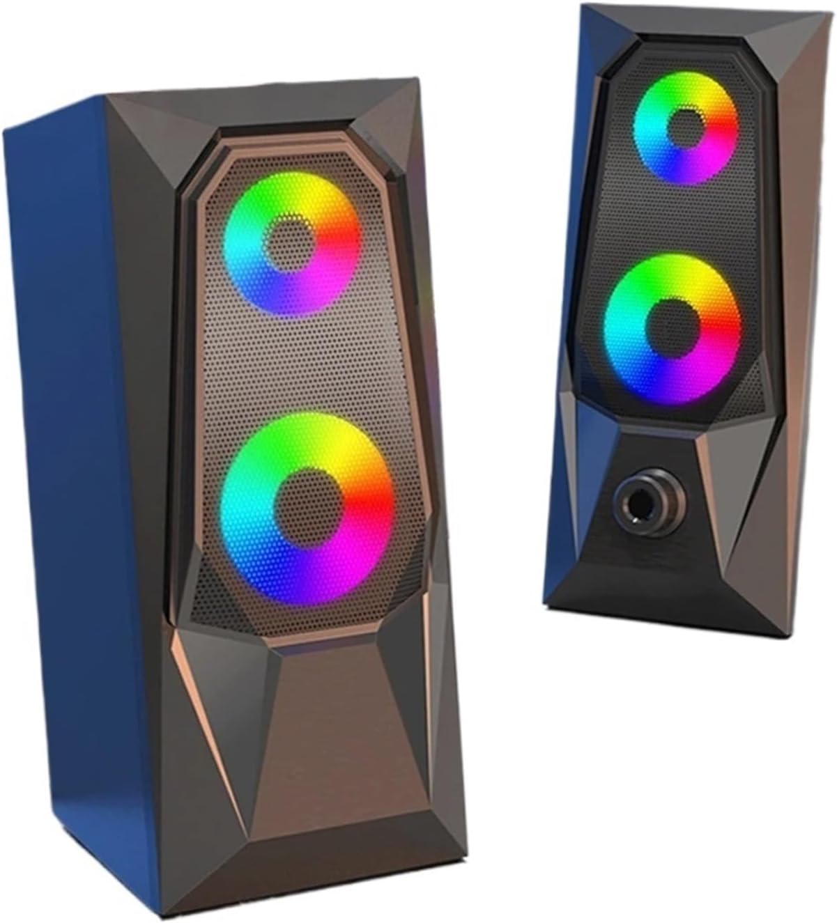 JSEIAJB Luminous RGB Desktop Computer Audio Mini Laptop Speaker Multimedia Desktop Speakers