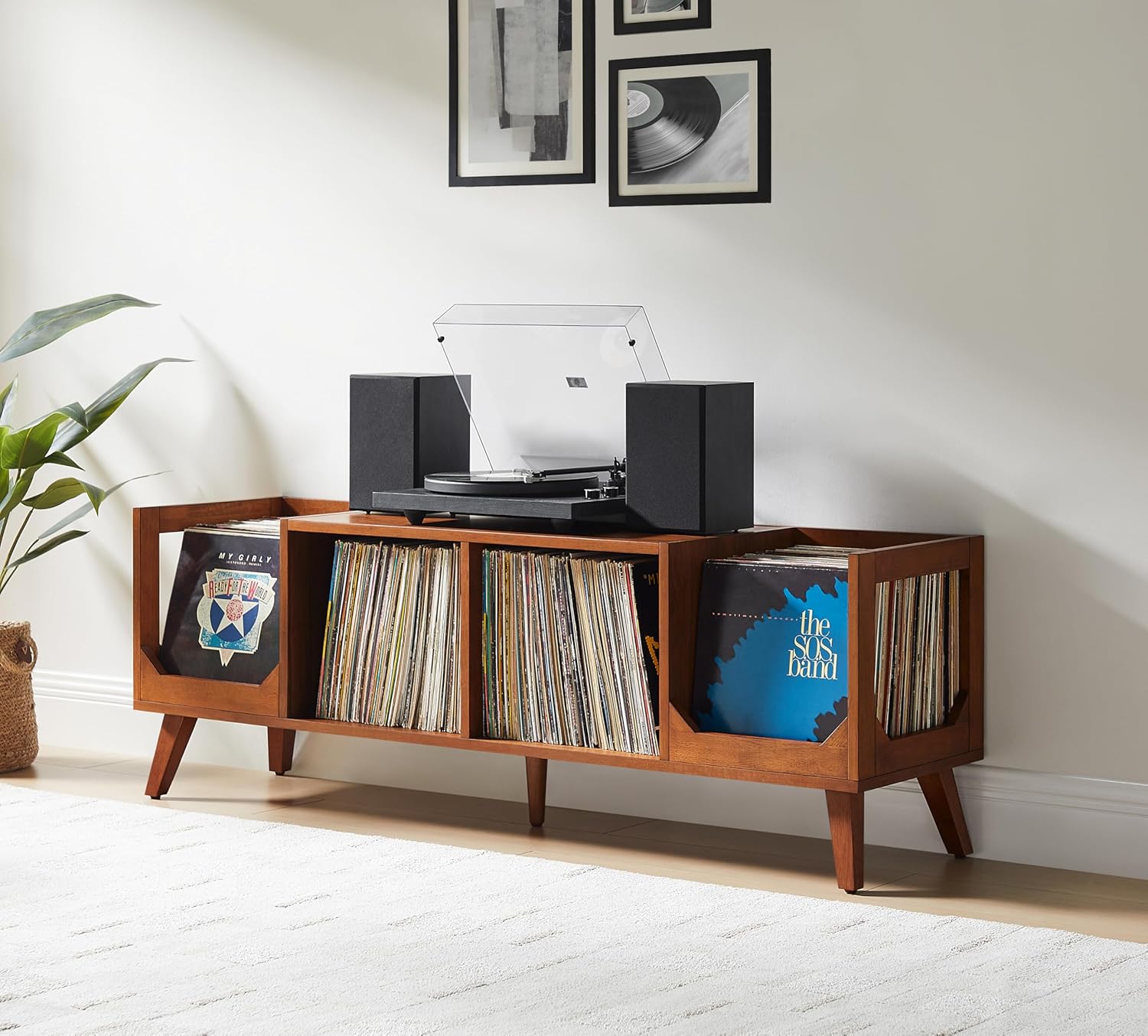 Crosley Furniture Asheville Mid-Century Modern Media Console Record Player Stand