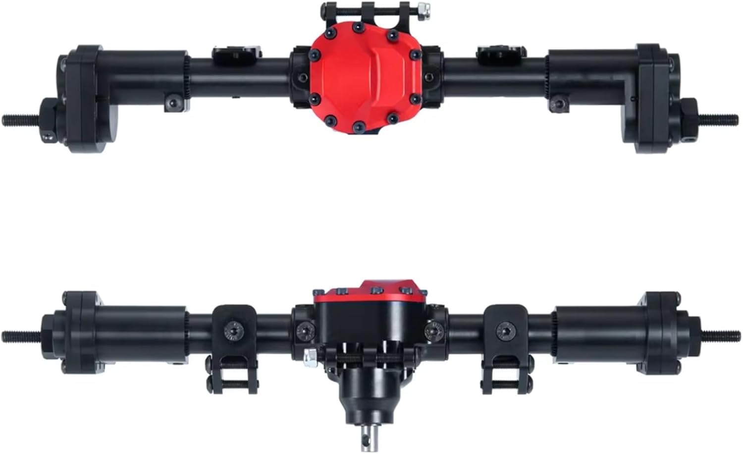 Rc Parts For Axial For SCX10 II 90046 90047 1/10 Aluminum Alloy Complete Front And Rear Axle RC Crawler Truck Portal(Set)