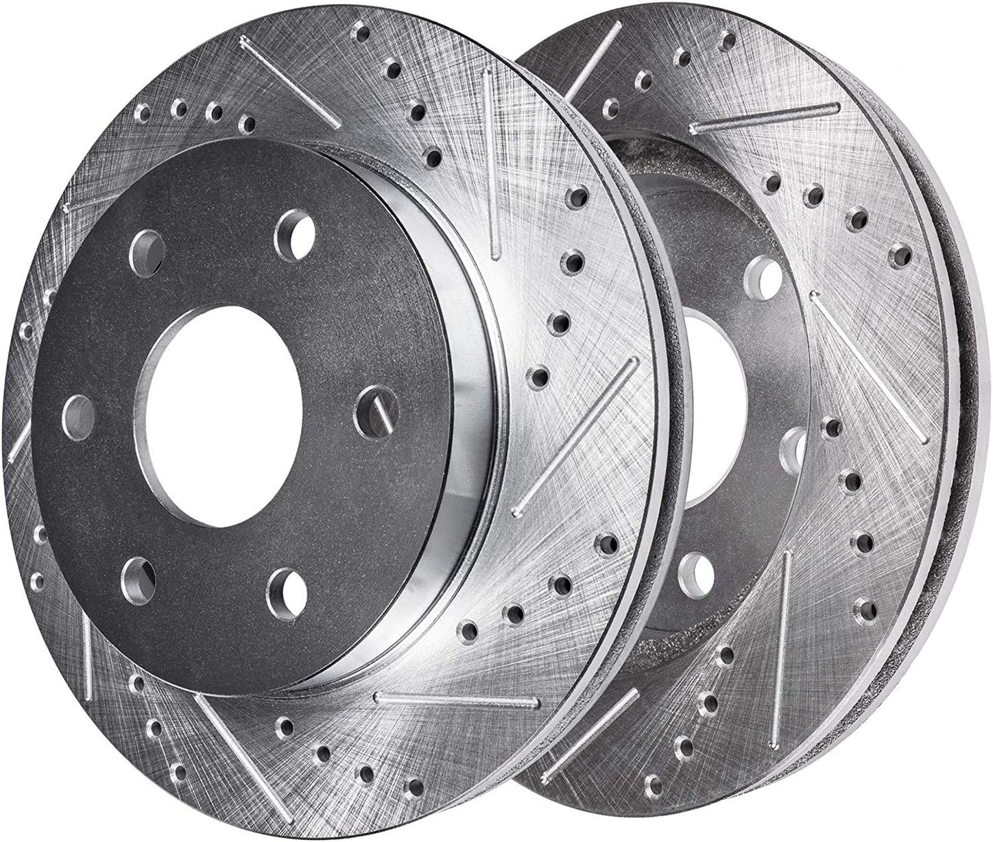 Detroit Axle - 4pc Brake Rotors for Ford 2018-2021 Expedition Lincoln Navigator 18-20 F-150 Lobo, Drilled and Slotted Disc Brake Rotors Replacement : 13.78
