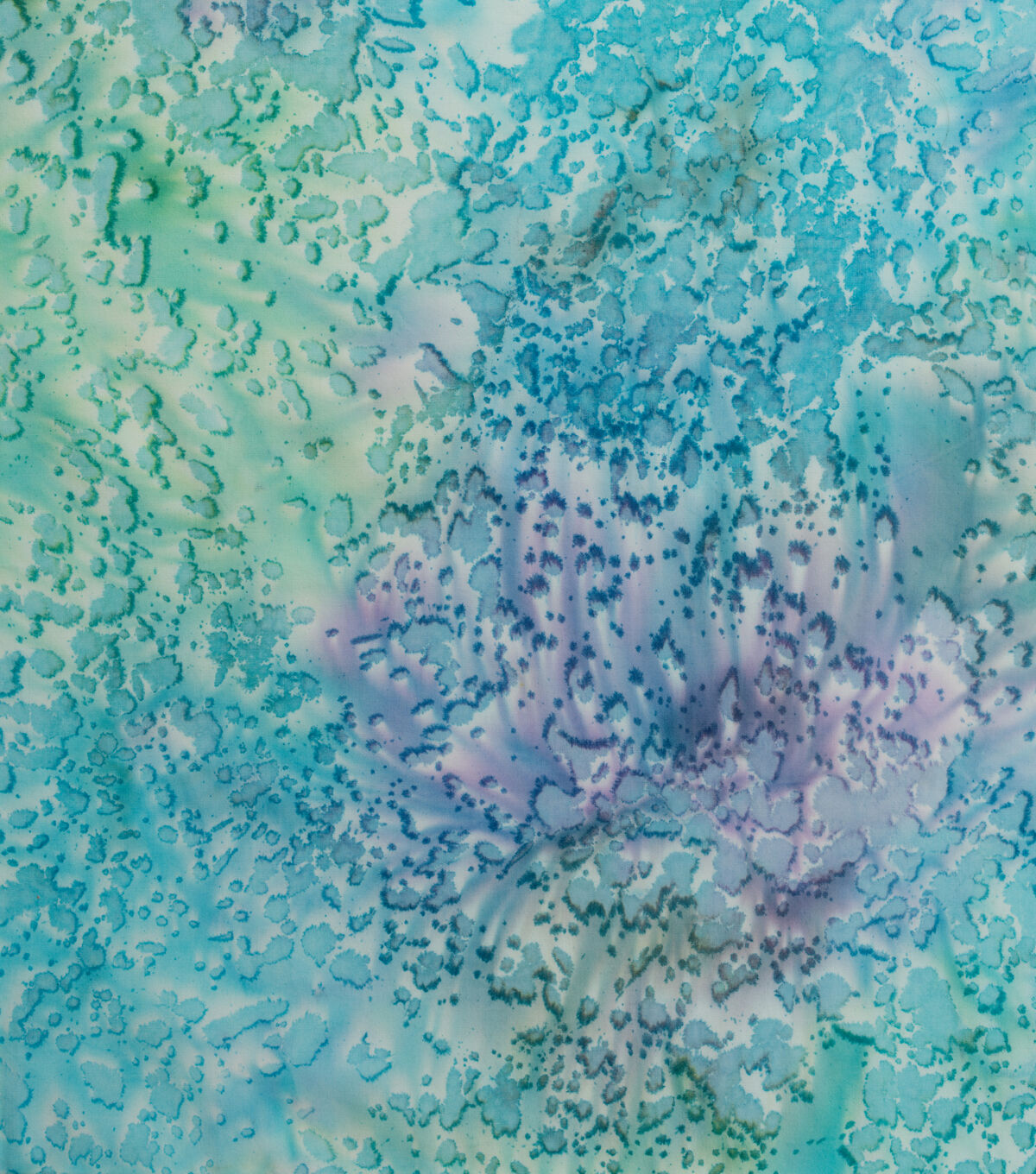 Blue & Green Pastel Tie Dye Batik Cotton Fabric