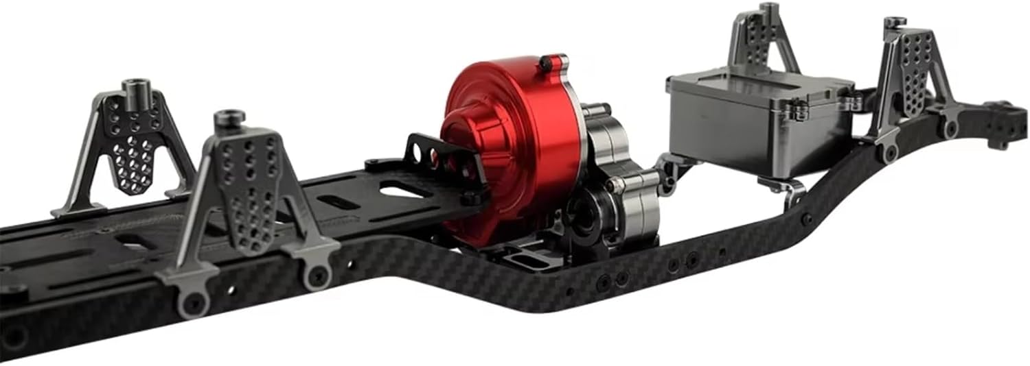 RC Chassis Frame Parts For Axial For SCX10 1/10 Metal Car Body For Chassis Frame With Transmission Gearbox Kit Scale RC Model Crawler Car Parts 313mm Wheelbase