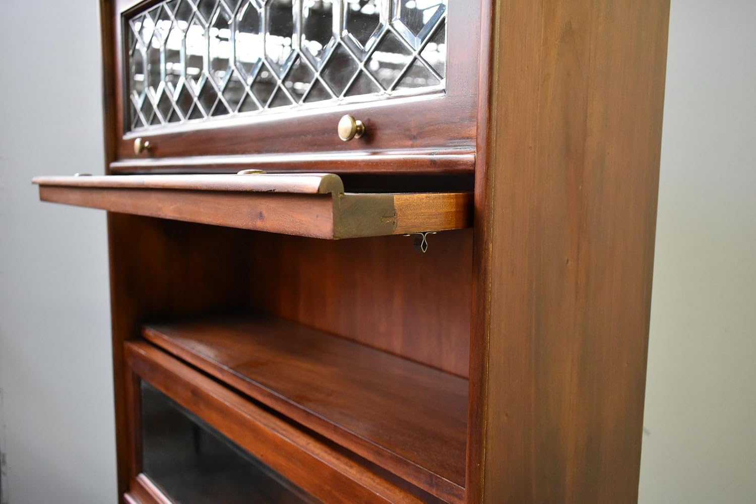 Crafters and Weavers Legacy 5 Stack Barrister Bookcase - Brown Walnut