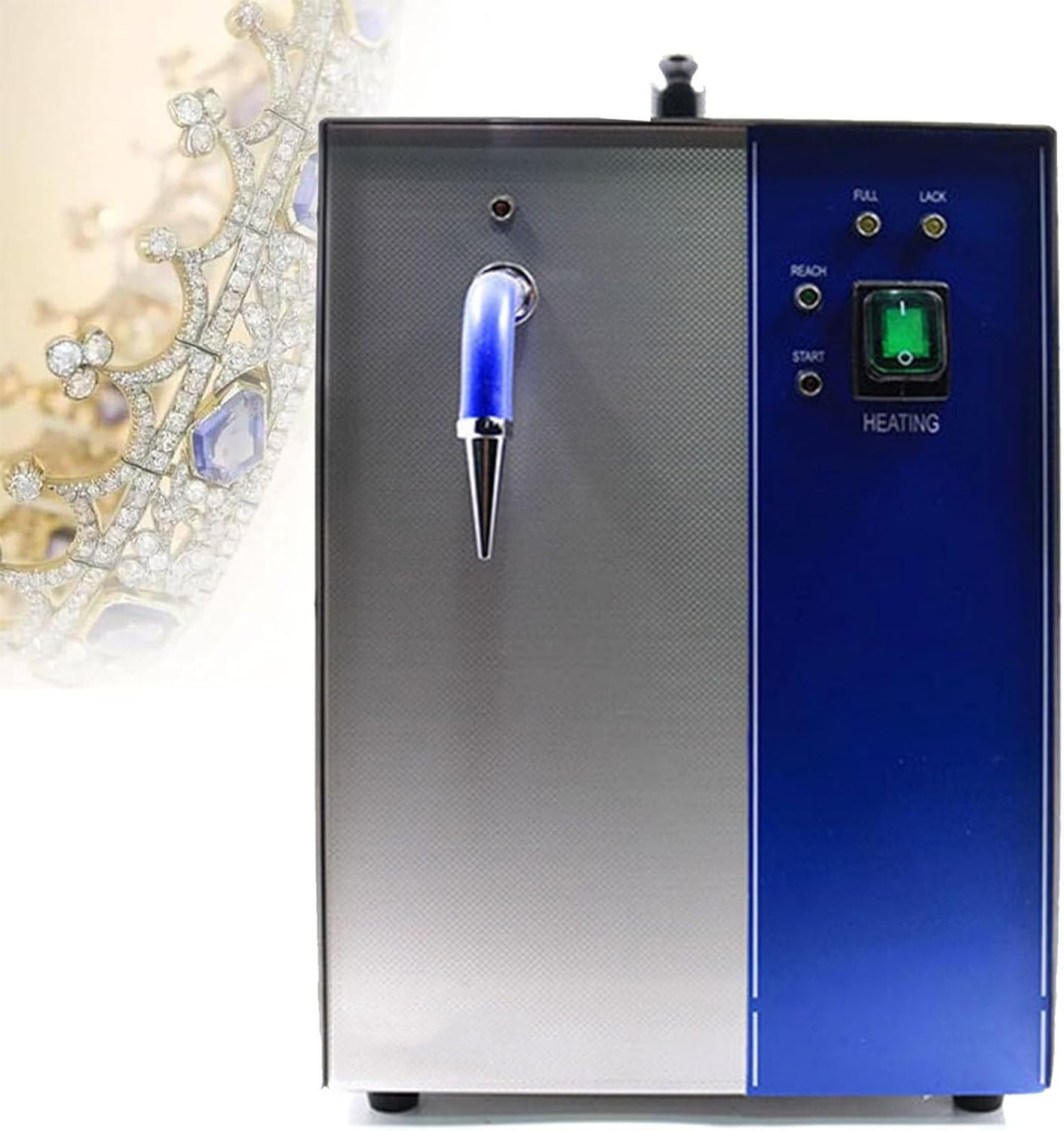 BGHJIKGFS Jewelry Steam Cleaner Professional, Stainless Steel Jewelry Steamer Jewelry Steam Cleaner, 2200W 4L Electrical Steam