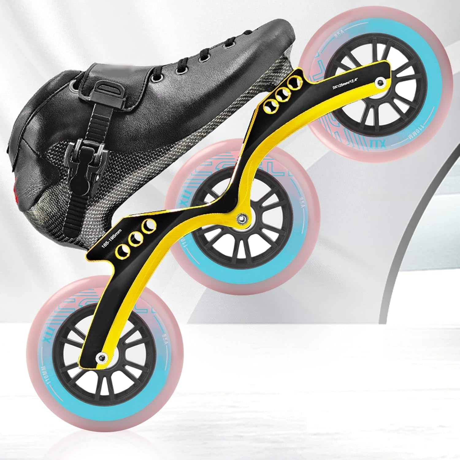 Inline Skate Wheels for Outdoor Indoor Inline Skate Replacement Wheel 90MM 100MM 110MM Big Wheel Professional Speed Inline Hardness 85A 8-Pack Pink