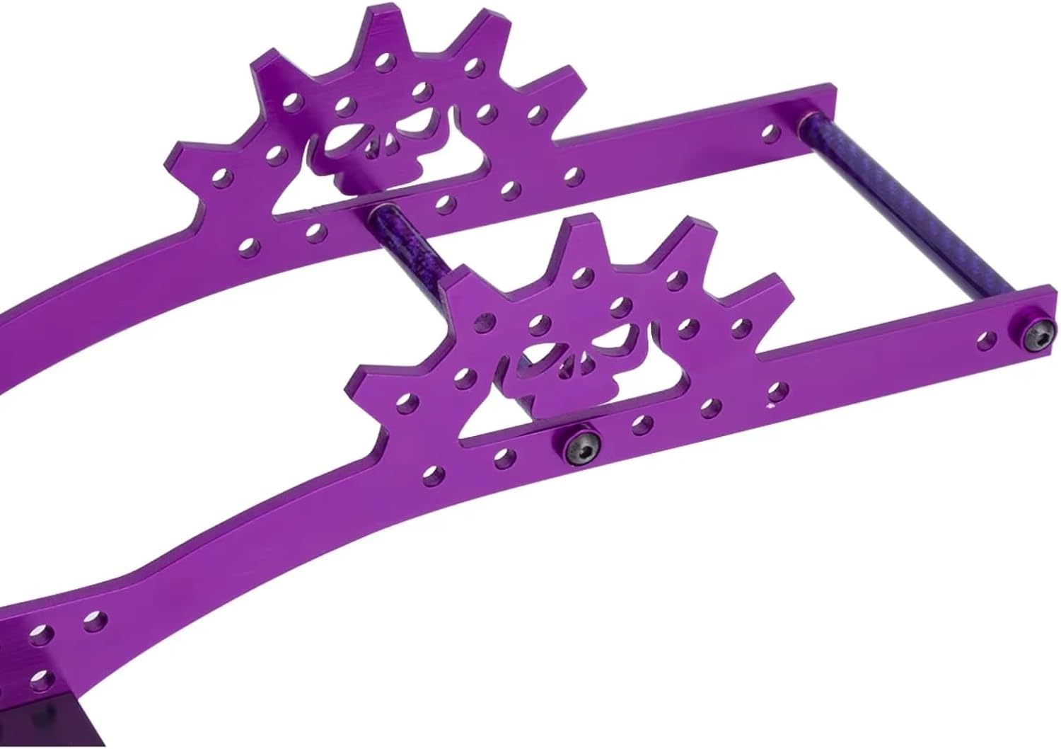 for Capra for SCX10 II VS4-10 1/10 Aluminum for LCG for Chassis Kit with Gearbox Double Servo Mount RC Crawler Upgrade Parts RC Car Accessories(Purple)