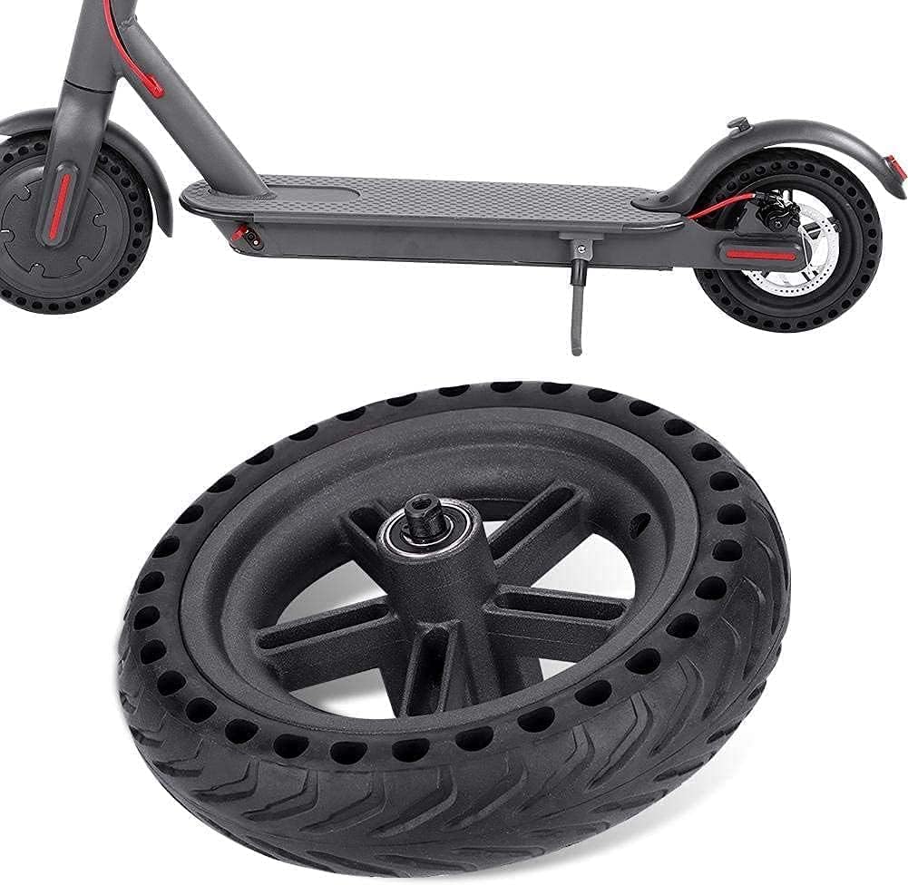 Electric Scooter Solid Tire, Wheel Hub Explosion-Proof Tire Set for Electric Scooter Anti-Skidding Tire Wheels Rubber Electric Scooter Wheel Replacement Tyre