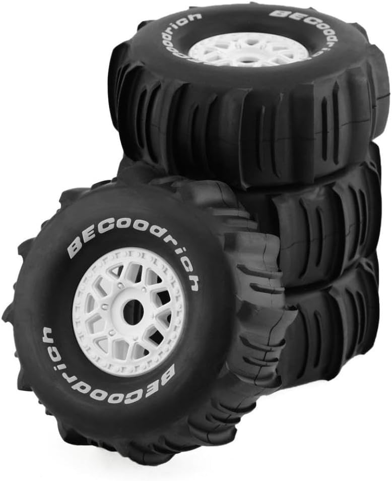 4pcs 1 7 Scale Desert Short Course Sand Tire OD138mm 17mm Wheel Hex Compatible With Automotive Motorcycle Parts Mojave UDR Yikong DF7 FS Off-road Bug(White)