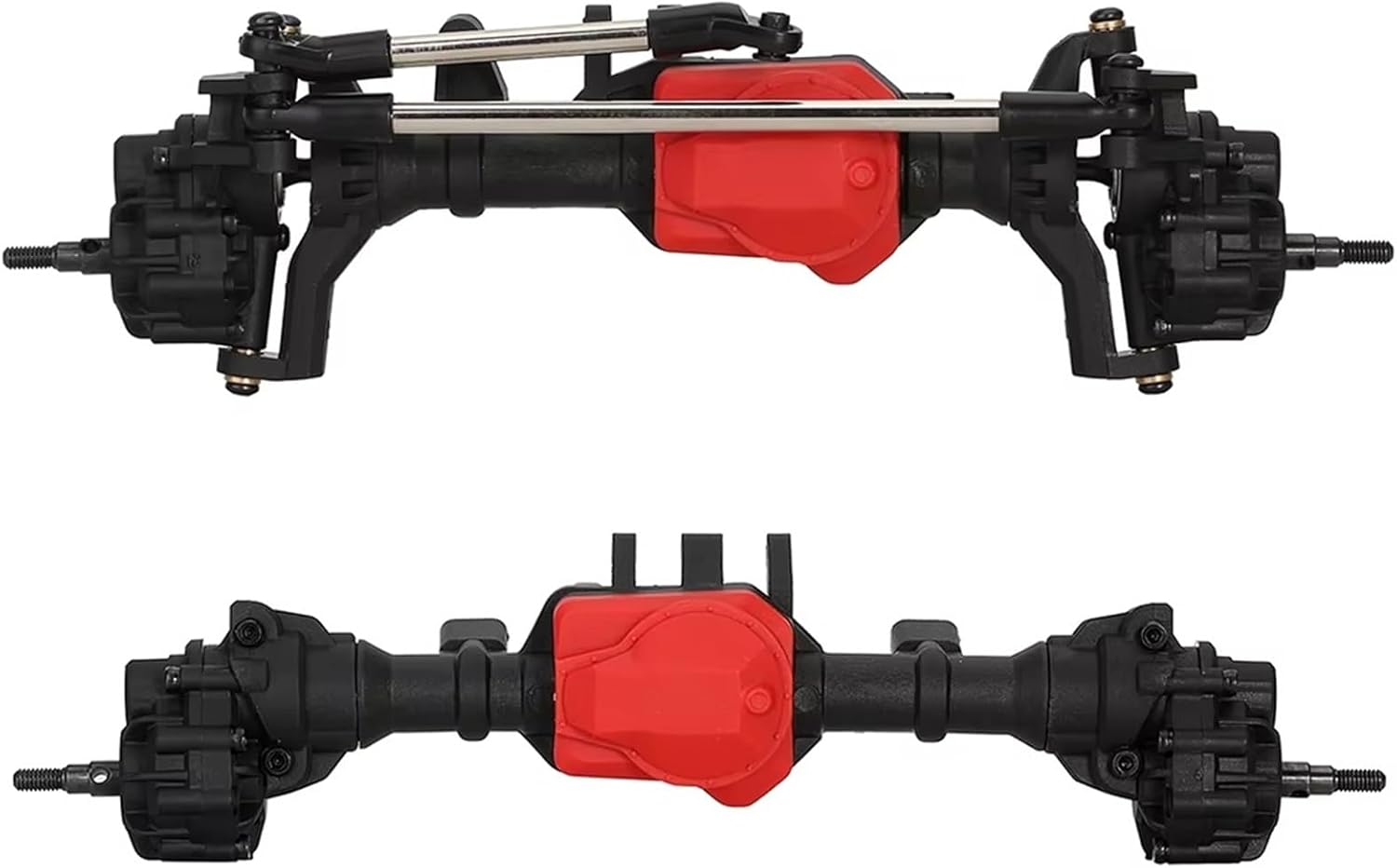 RC Front Rear Drive Axle Compatible with for traxxas for TRX-4 1/10 RC Car Upgrades Parts Metal RC Portal Axles Front and Rear Axle with T-Lock Differential(Front and Rear)