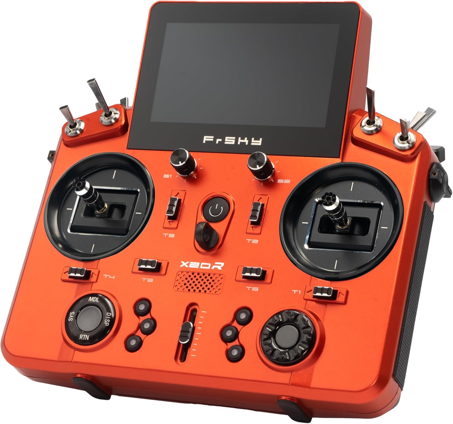 FrSky Tandem X20R Transmitter – Adjustable Sliders & Metal Trims Reinforced Antenna Handle Haptic Feedback High-Precision Hall Gimbals Dual-Band RF for Professional RC Pilots (Cherry Red)