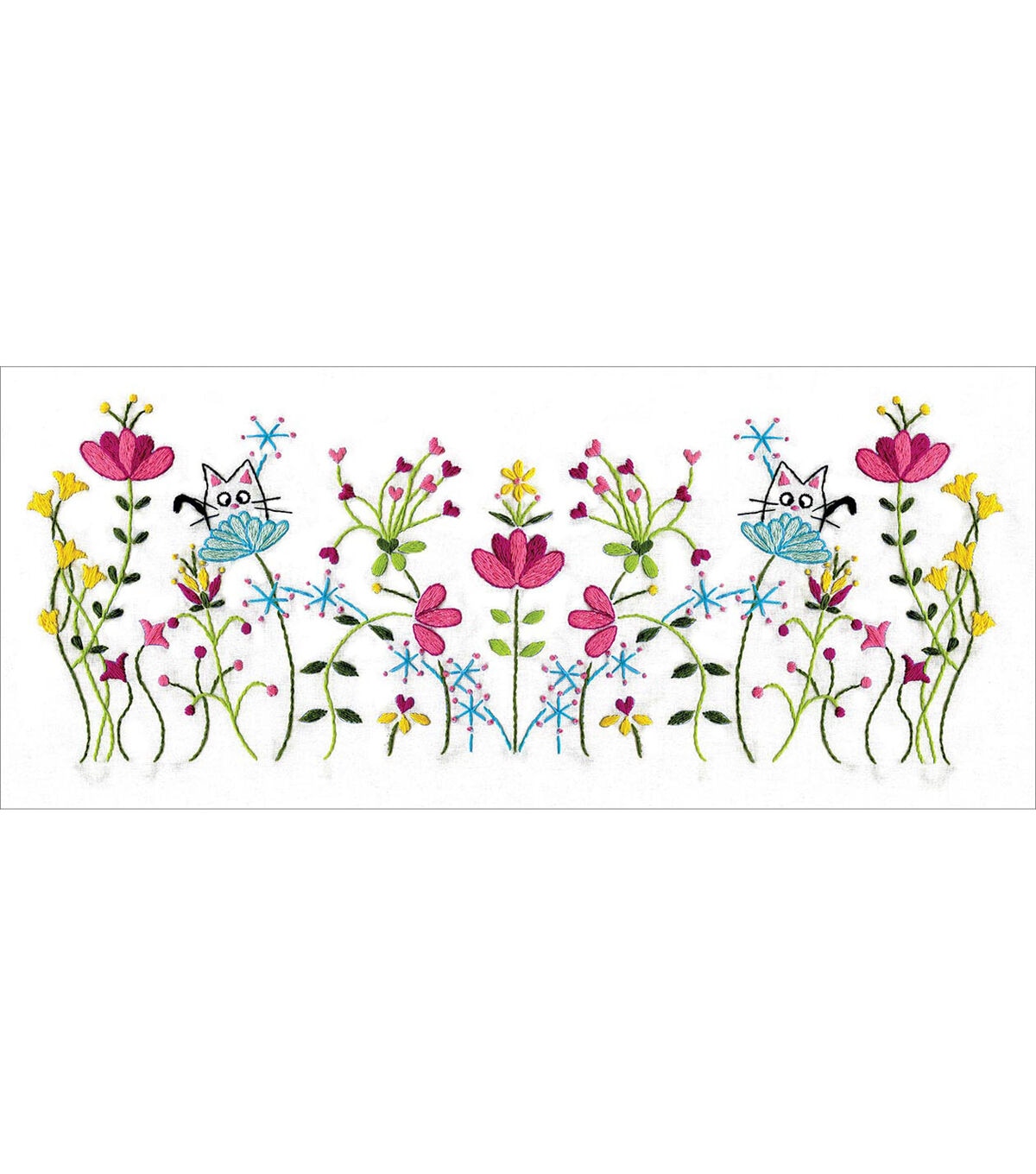 Tobin 30 x 20 Cats in Flowers Embroidery Pillowcases 2pk