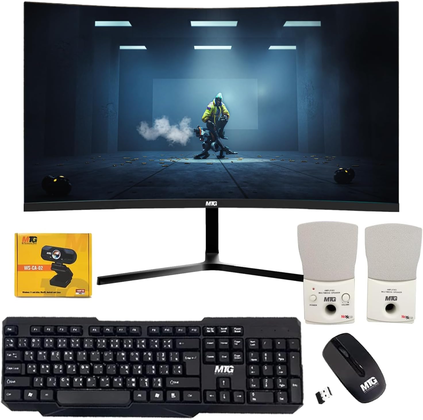 TechMagnet All in one Desktop Computer,Cheetah 6,Intel Core i5 6th Gen,8GB DDR3,120GB SSD,New 24 inch Curved Display,Wireless Keyboard Mouse,Speaker,Webcam,USB Wi-Fi,Windows 11(Renewed)