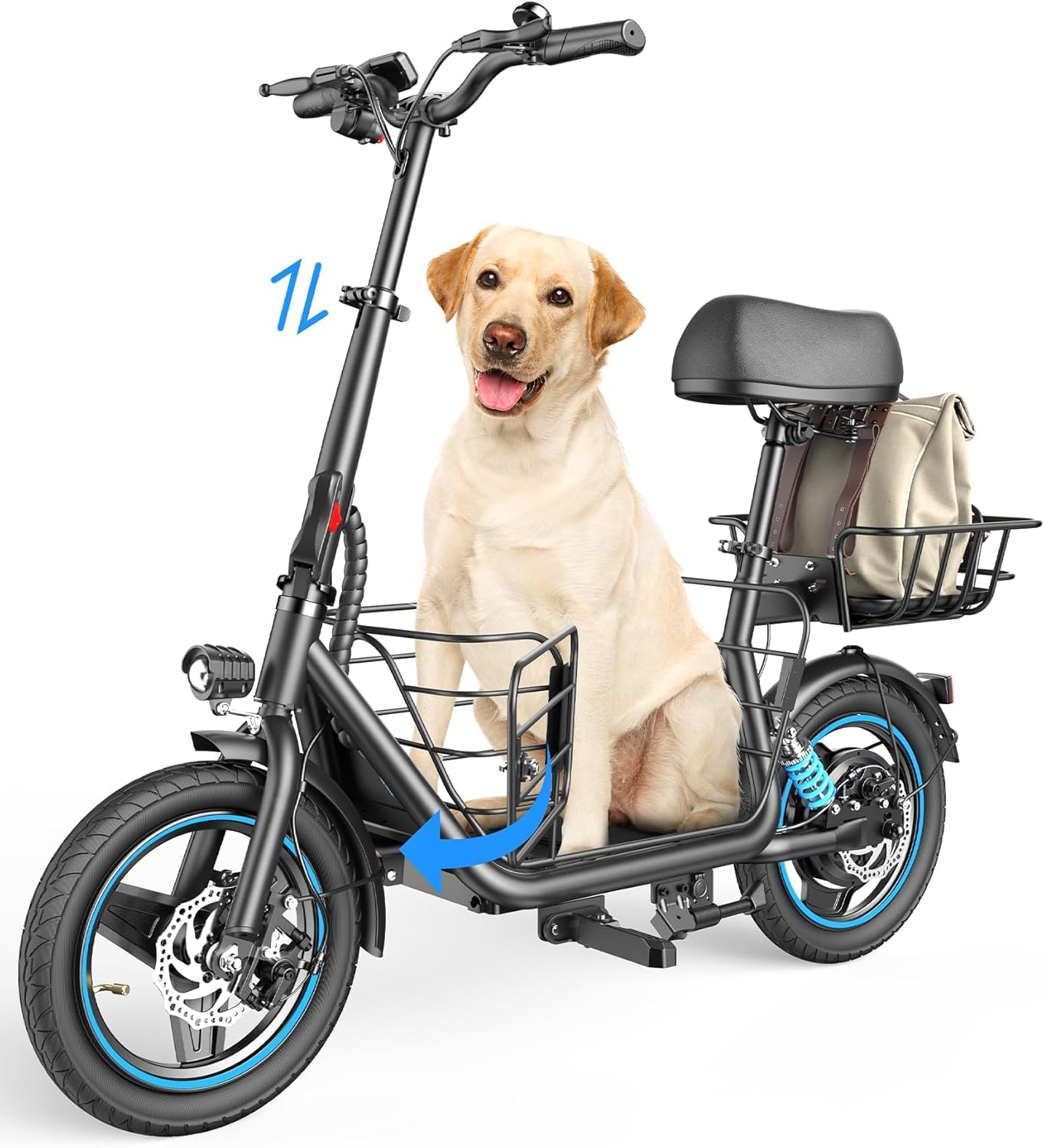 Gyroor C1 Plus Electric Scooter for Adults with Seat, 30 Miles 650W Motor 18.6 MPH, 14