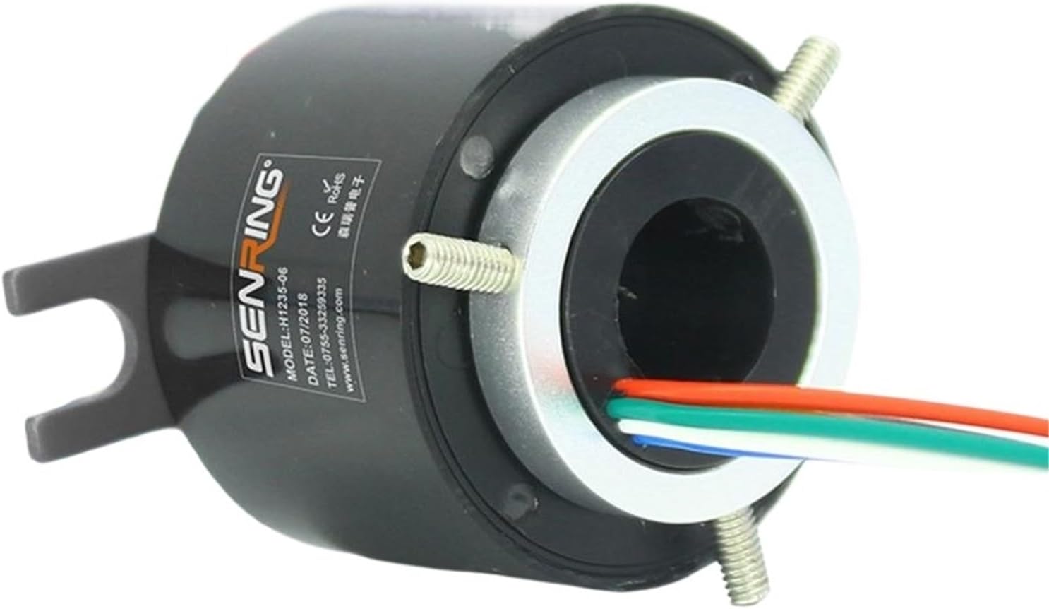 Type Bore Center Slipring 12Wires 5A Rotary Joints with ID12.7mm,OD35mm Aluminum Housing