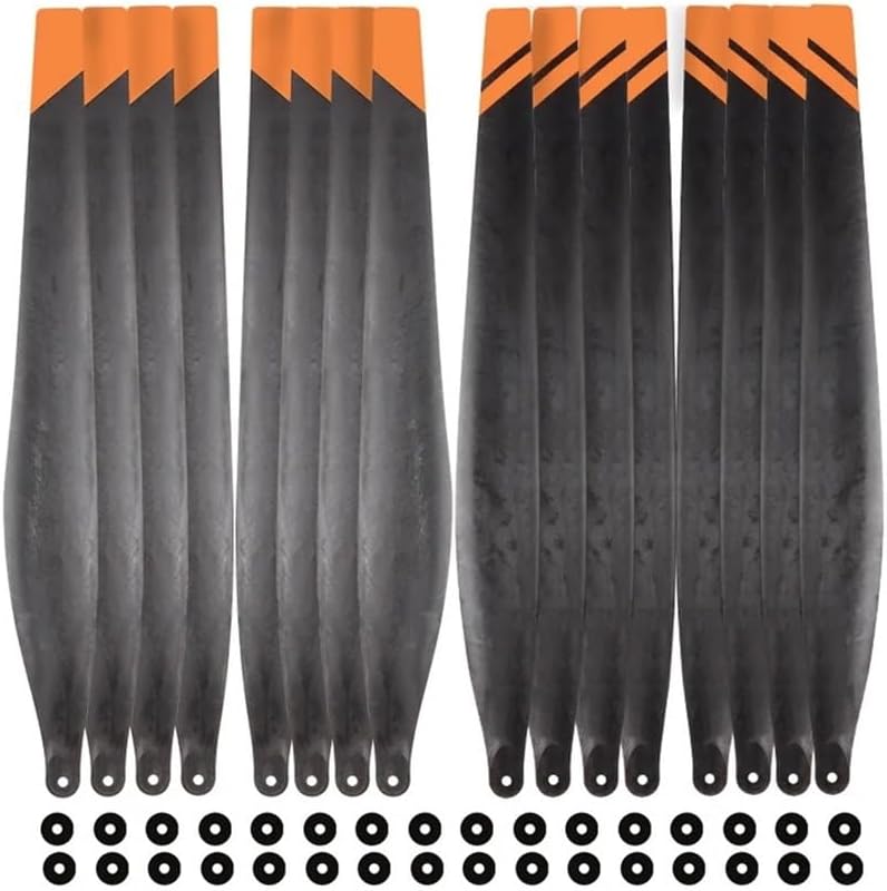 TS-5413 / TS-5415 Reinforced Carbon-Plastic Mix 54-Inch Folding Propellers (CW/CCW Set) for T20P T40 T50 Systems, Heavy-Lift Drone Rotor Components(Set of 16pcs)