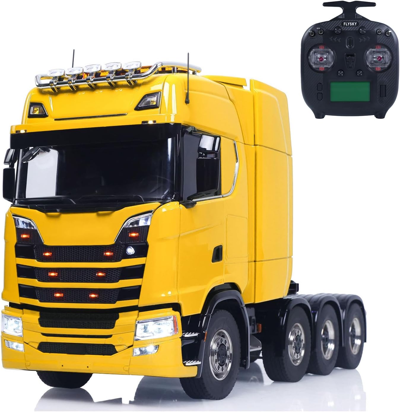 TOUCAN RC HOBBY 8X8 1/14 RC Tractor Truck 770S Metal Transmission with Transfer Case 3Speed Gearbox Light Sound System Painted Model No Charger