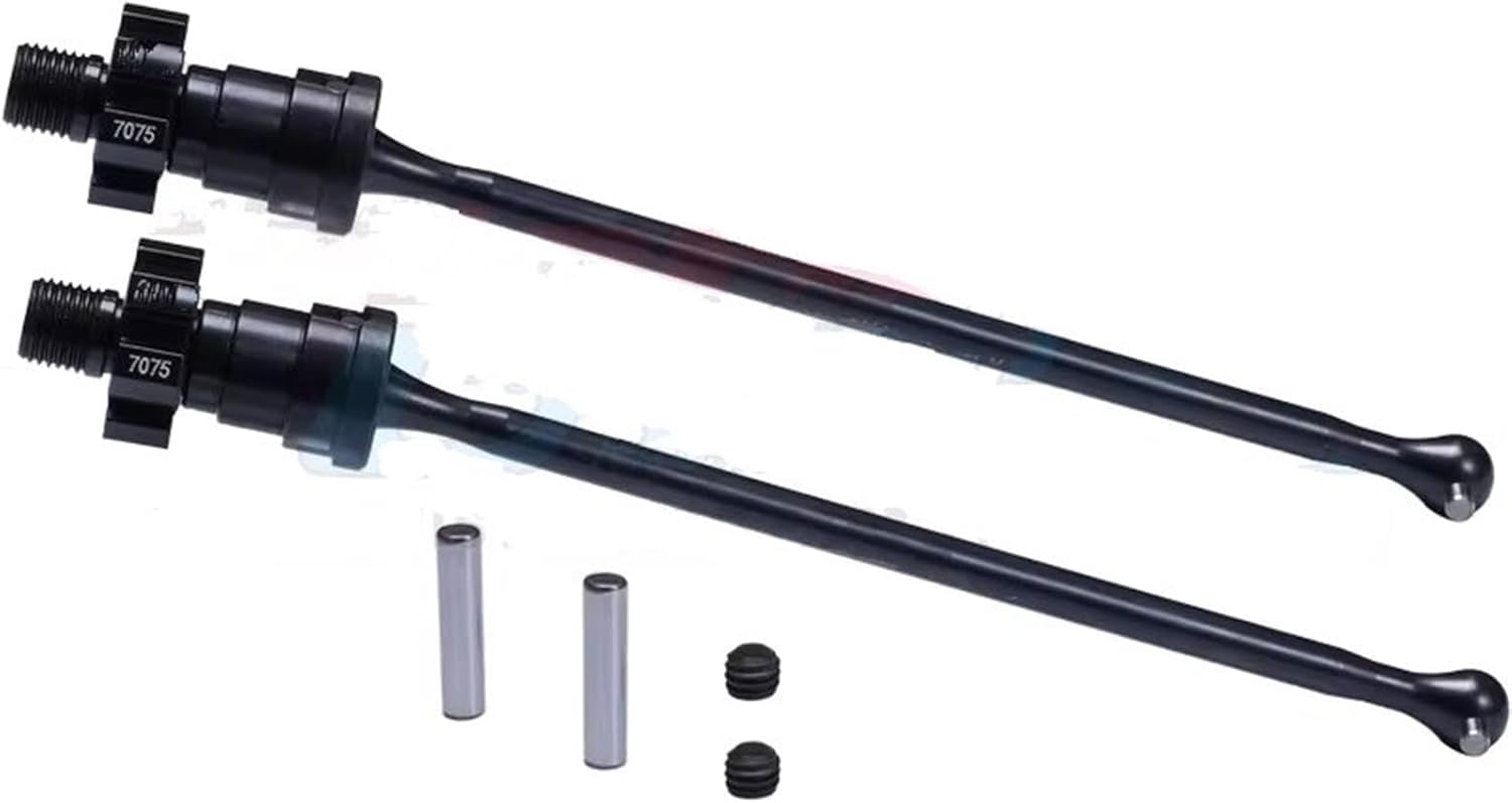 RC Car Transmission Shaft for Traxxas 1/5 for X-Maxx 8S for Monster Truck 77086-4 77097-4 Front Rear Drive Shaft 7075 Alloy Hex 7750X#7768#7756# Transmission Shaft RC Car Parts(Black)