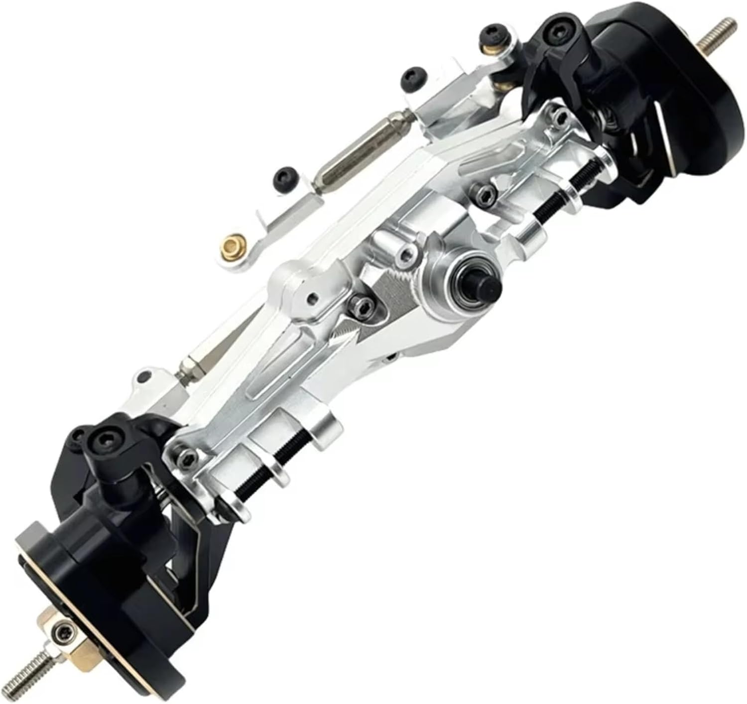 Compatible with MJX H12Y H12Y+ H12P 1/12 RC Cars Upgrade Parts Replacement Accessories Aluminum Portal Axle Set RC Front and Rear Axle(Silver,1Set)