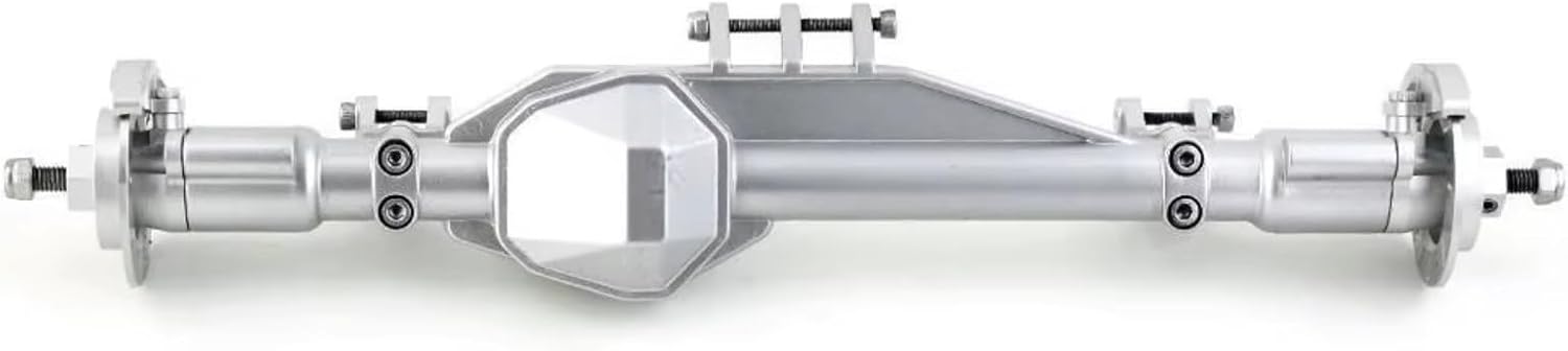 Compatible with Axial RBX10 1/10 RC Crawler Car Upgrade Parts Accessories Metal Front and Rear Complete Axle Set RC Front and Rear Axle(Silver,1Set)