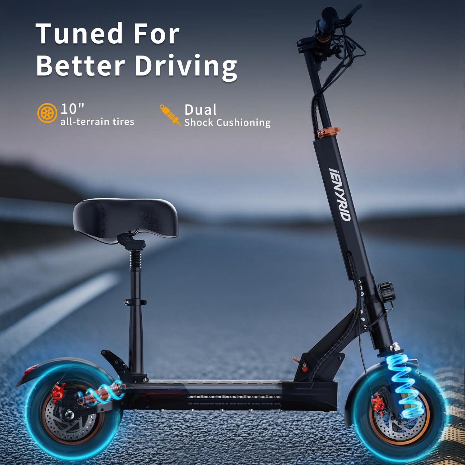 Electric Scooter for Adults,800W Motor Up to 20MPH & 30Miles Range Commuting Electric Scooter 10