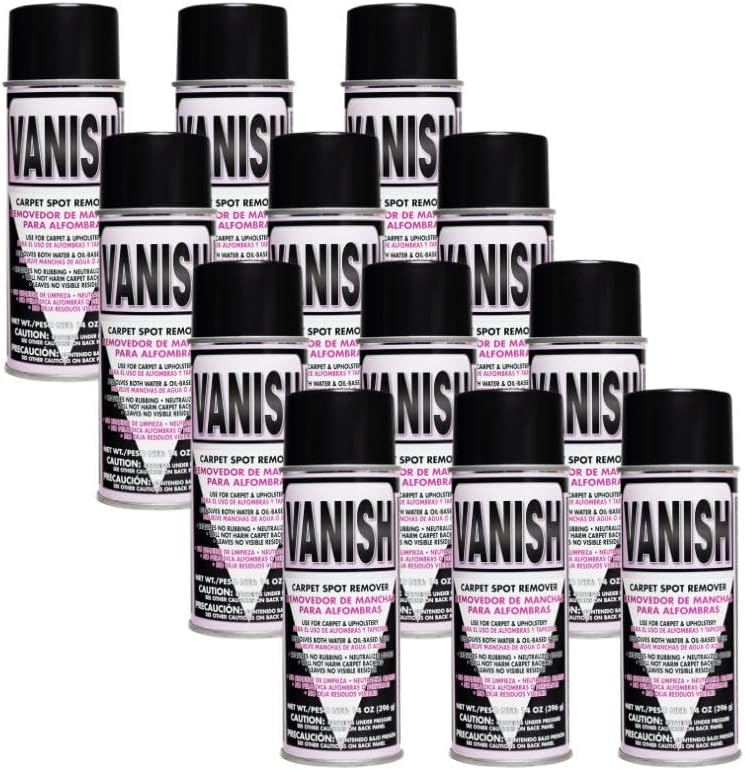 Vanish Carpet Spot Remover - Your ultimate solution for instant stain removal on carpets and upholstery. Perfect for hotels, restaurants, and businesses, this cleaner leaves no residue behind. (12)