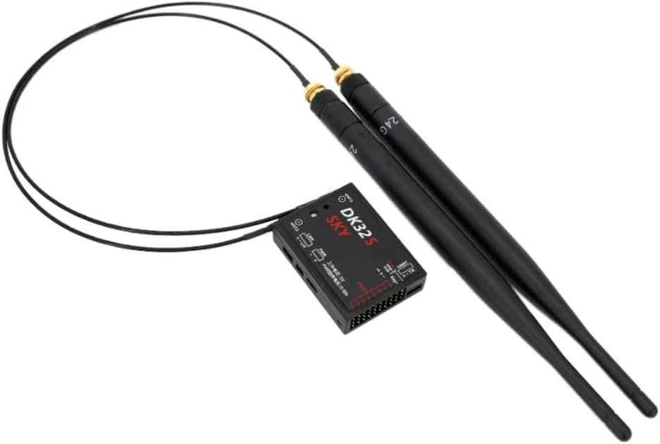 DK32S Receiver Air Unit with Datalink Telemetry Compatible with DK32S Transmitter 2.4G ISM Band 20KM Long Range SBUS PWM PPM(Rubber Antenna)