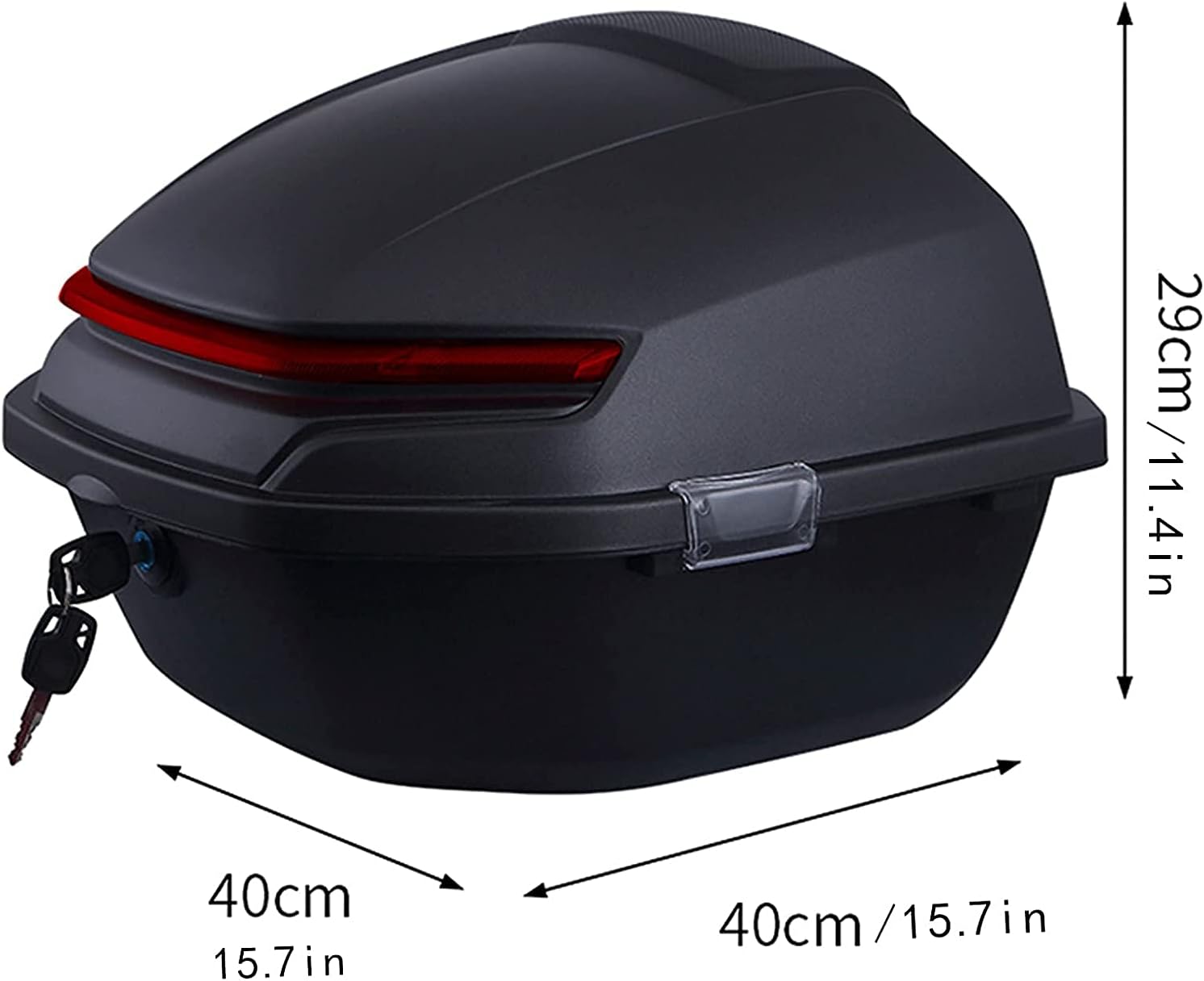 Universal Motorcycle Tour Tail Box Trunk Tail Box Helmet Luggage Storage with Mounting Hardware Storage Trunk with Lock for Scooter/Motorcycle/Moped Back. (Color : Blue) (Silver Gris)