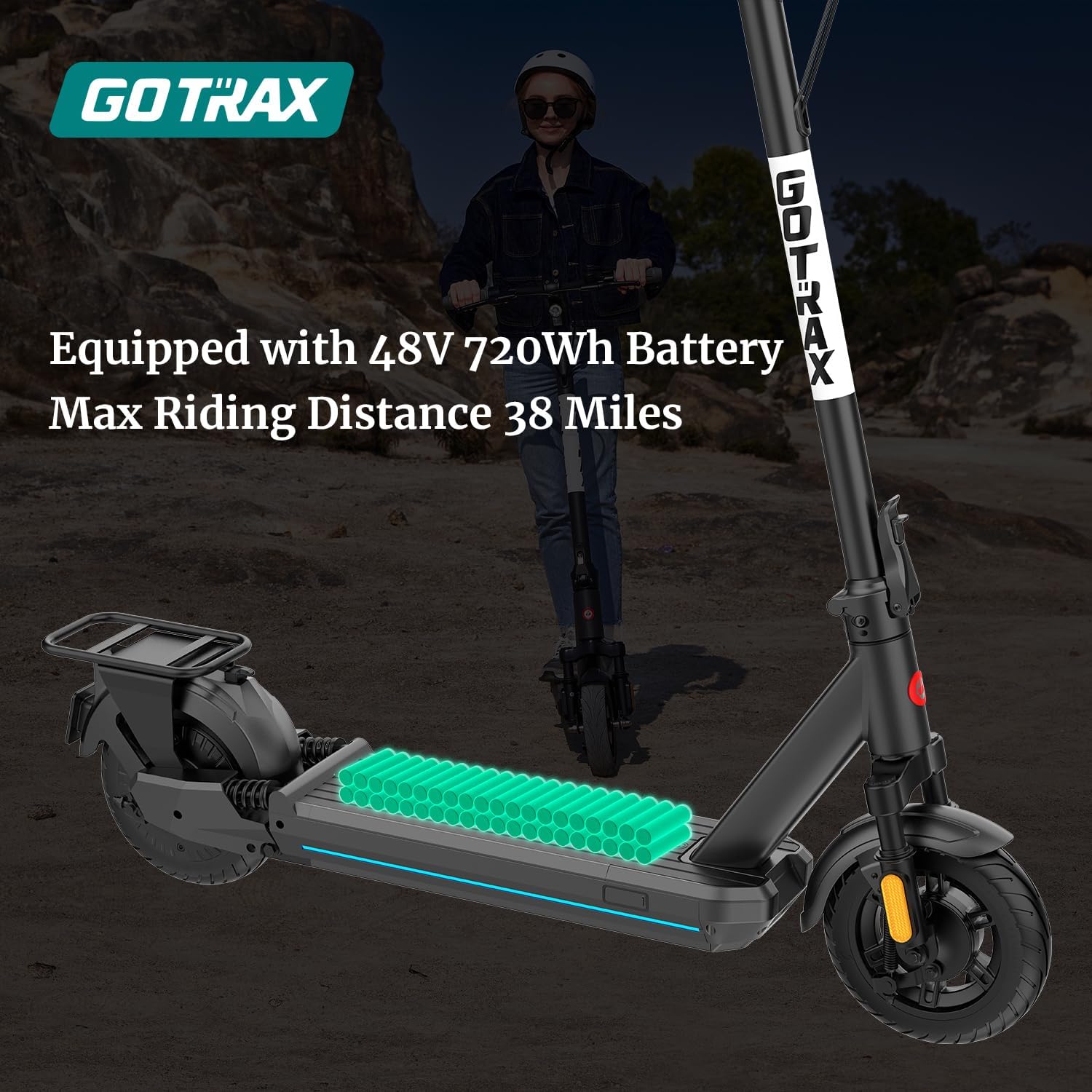Gotrax Electric Scooter for Adults, Max 18/38 Mile & 20/28Mph by 350w/500w/1000w Motor,10