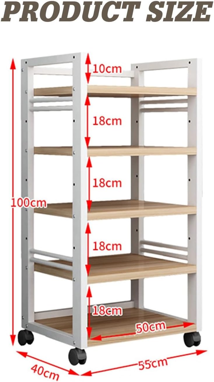 BXKCFYBSQ 5 Tier AV Media Cabinet Stand Component Cabinet Stereo Audio Rack Tower Perfect for DVD Player