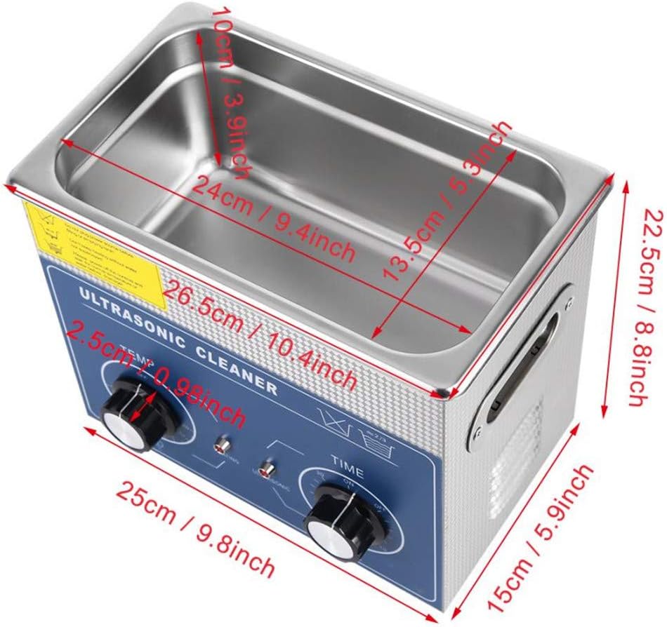 CGOLDENWALL 3L Professional Stainless Steel Ultrasonic Cleaner Eyeglasses Jewelry Cleaner Cleaning machine Mechanical heating Timing adjustable 110V/220V