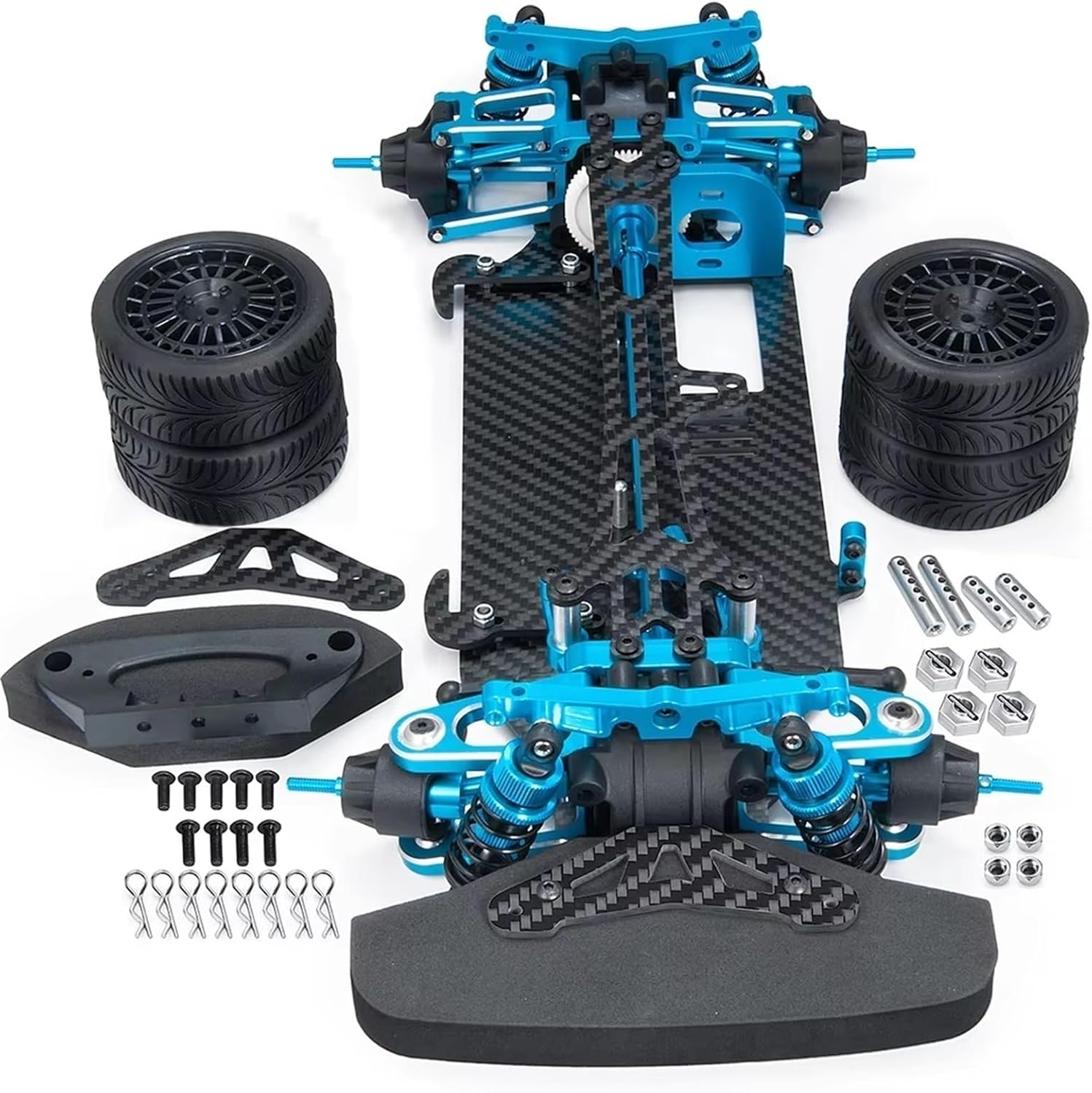 RC Repair Parts for Tamiya TT01 Metal Frame for Chassis with Shock Absorbers Wheels Belt Drive 1/10 rc Cars Parts