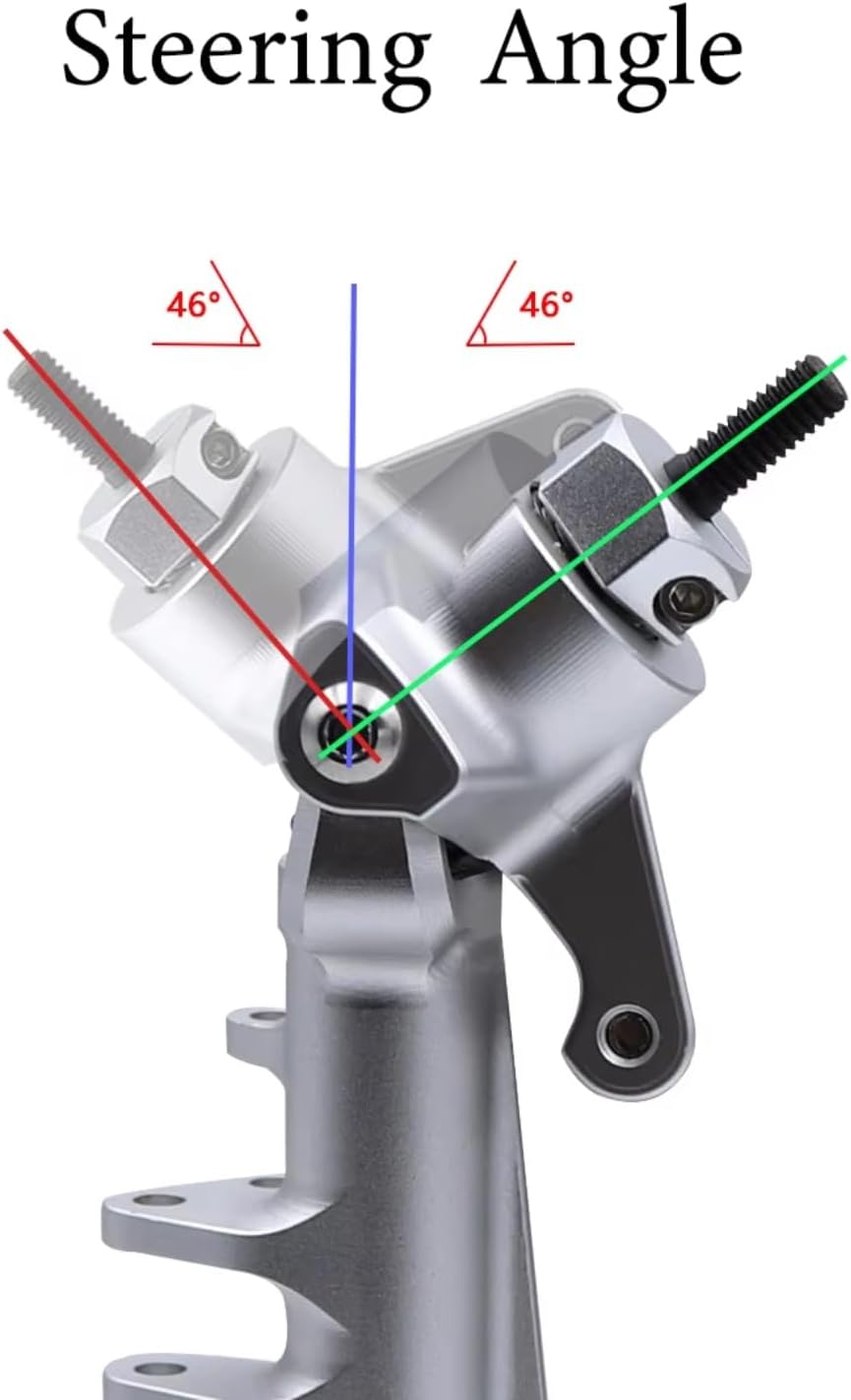 Compatible with Axial 90046 1/10 RC Crawler Car Upgrade Parts CNC Aluminum Front Rear Straight Complete Axles Set RC Front and Rear Axle(Silver,1Set)