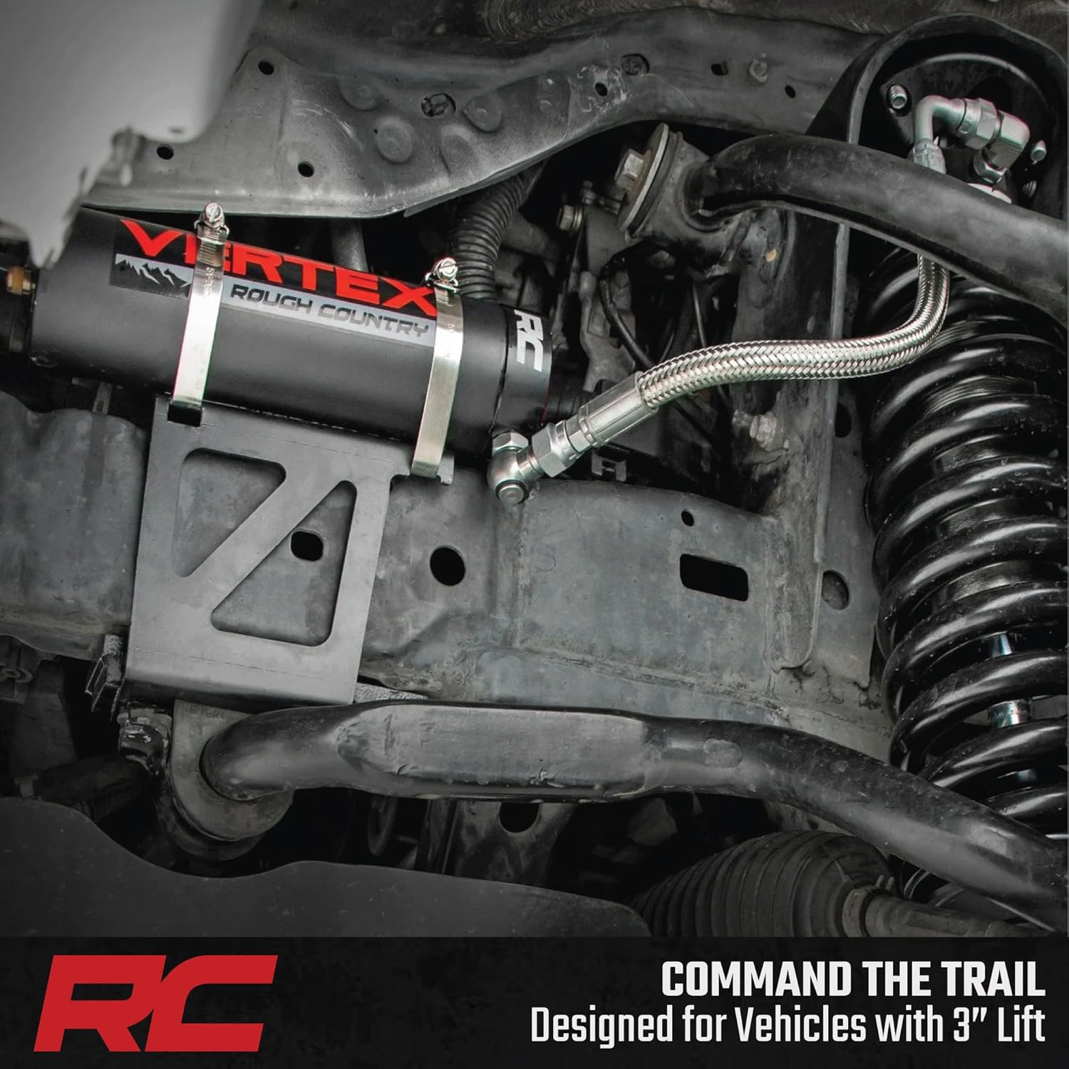 Rough Country Vertex Remote Reservoir Coilovers for Toyota 4Runner 4WD (2010-2024) - Front Suspension Lift Shocks, Fits 3