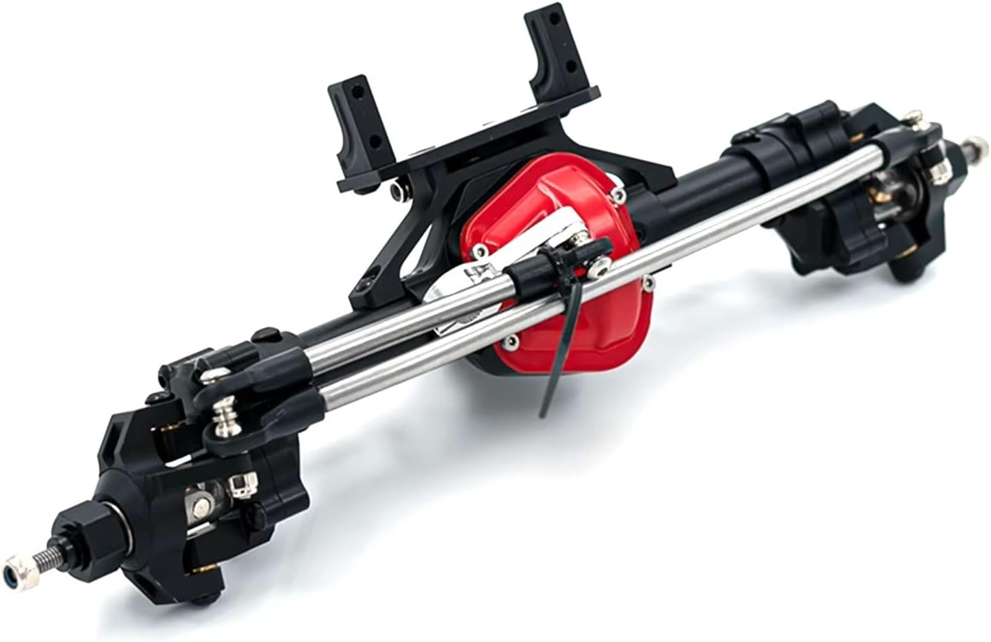 Compatible with Axial for SCX10 90046 90047 GN8 1/10 RC Car Aluminum Alloy Rear Front Axle Heighten Replacements Upgrade Parts RC Accessories(Black,Front)