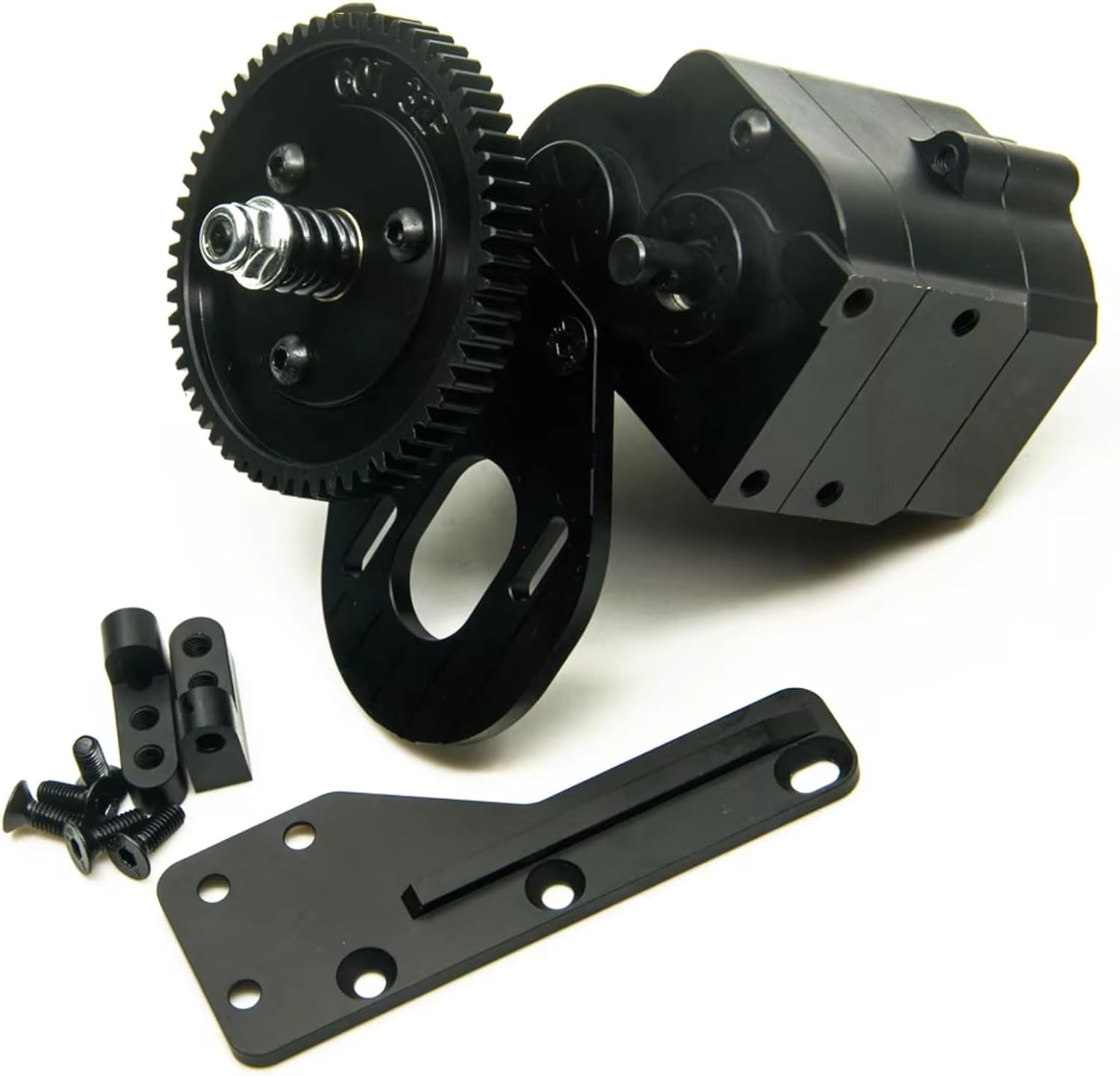 RC Gearboxes For Axial For Wraith AX10 For SCX10 Accessories 1/10 AXSPEED Metal CNC For Chassis Gearbox Transfer Case AX2 Transmission Box 2 Speeds(Transmission Box)