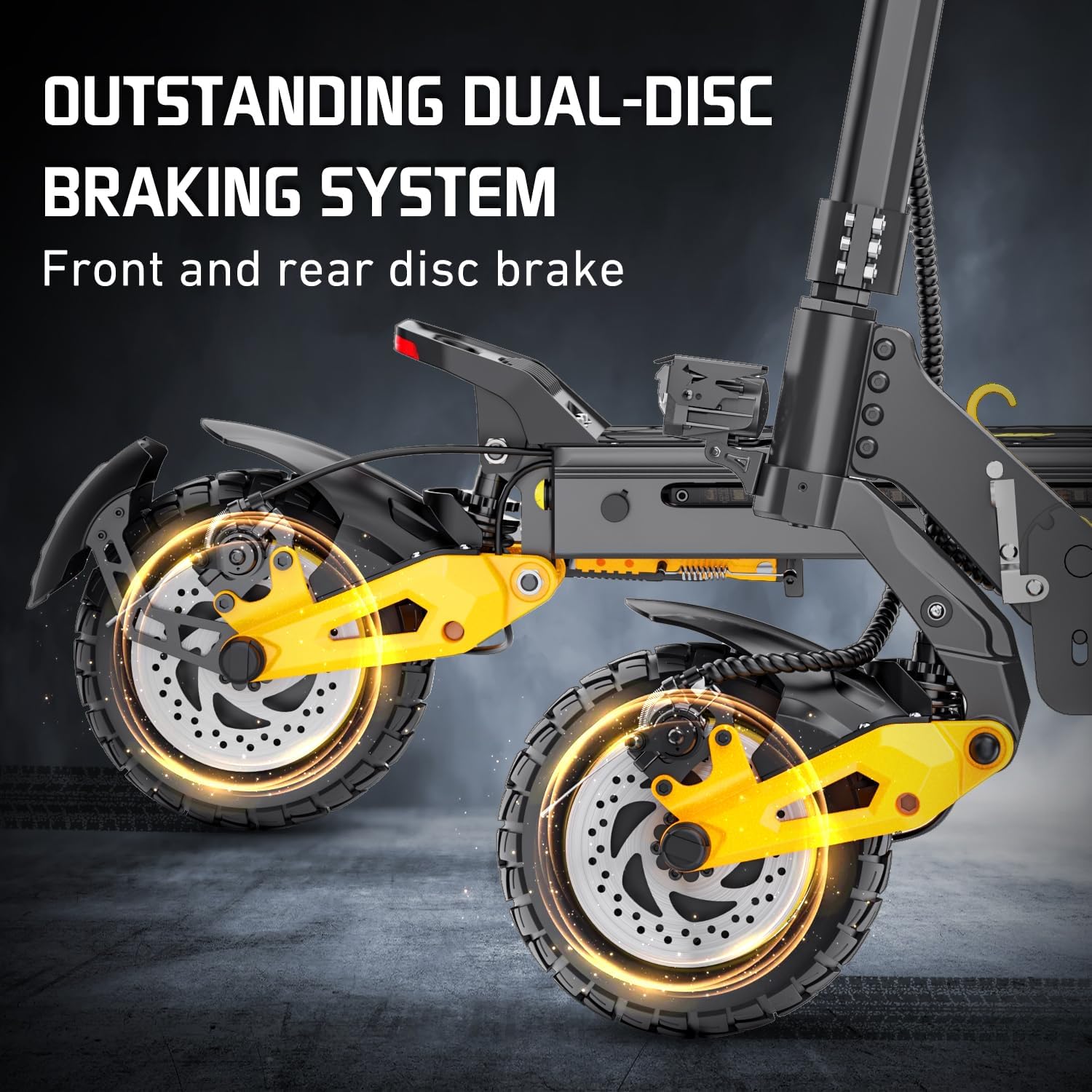 ES1/ES60 Electric Scooter Adults, 2400W Dual Motor Off Road Electric Scooter, Up to 38/40.5 Mph / 40/45 Miles Range, Offroad Pneumatic Tire, Hydraulic and Rocker Arm Damping