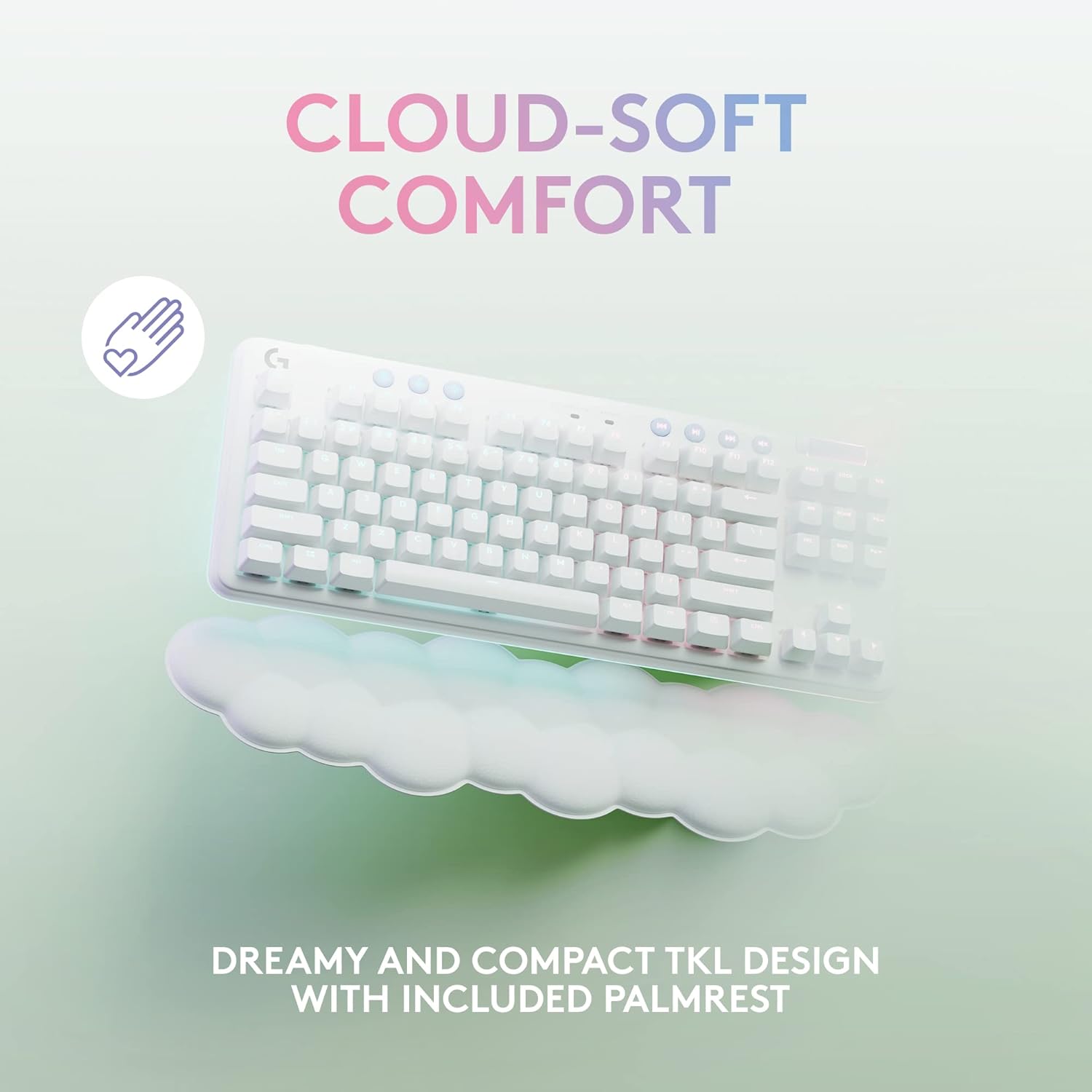 Logitech G Wireless Gaming Combo, G715 Keyboard Linear + G705 Mouse, Customizable LIGHTSYNC RGB Lighting, Lightspeed Wireless, Bluetooth, PC/Mac/Laptop - White Mist