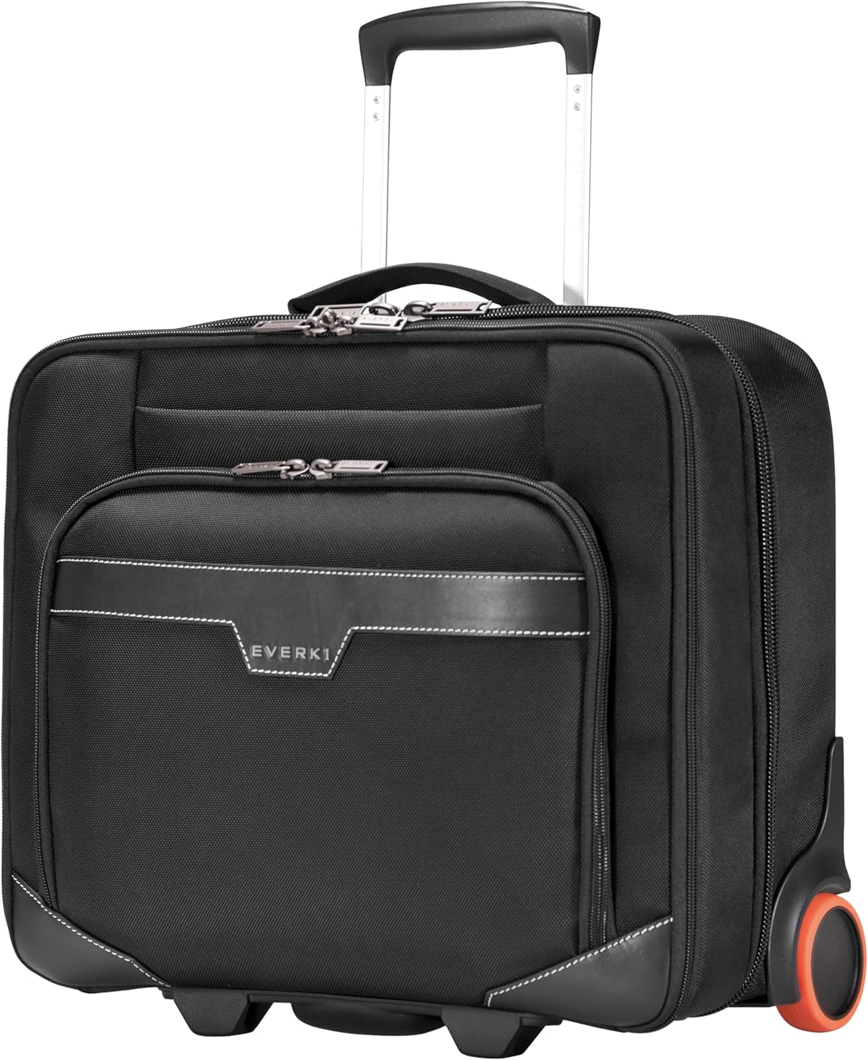 EVERKI Journey 16-Inch Laptop Trolley Rolling Briefcase for Business Professionals – Travel-Friendly Carry-On Laptop Bag, Lightweight Office Bag with Wheels, Roller Laptop Briefcase, Black (EKB440)